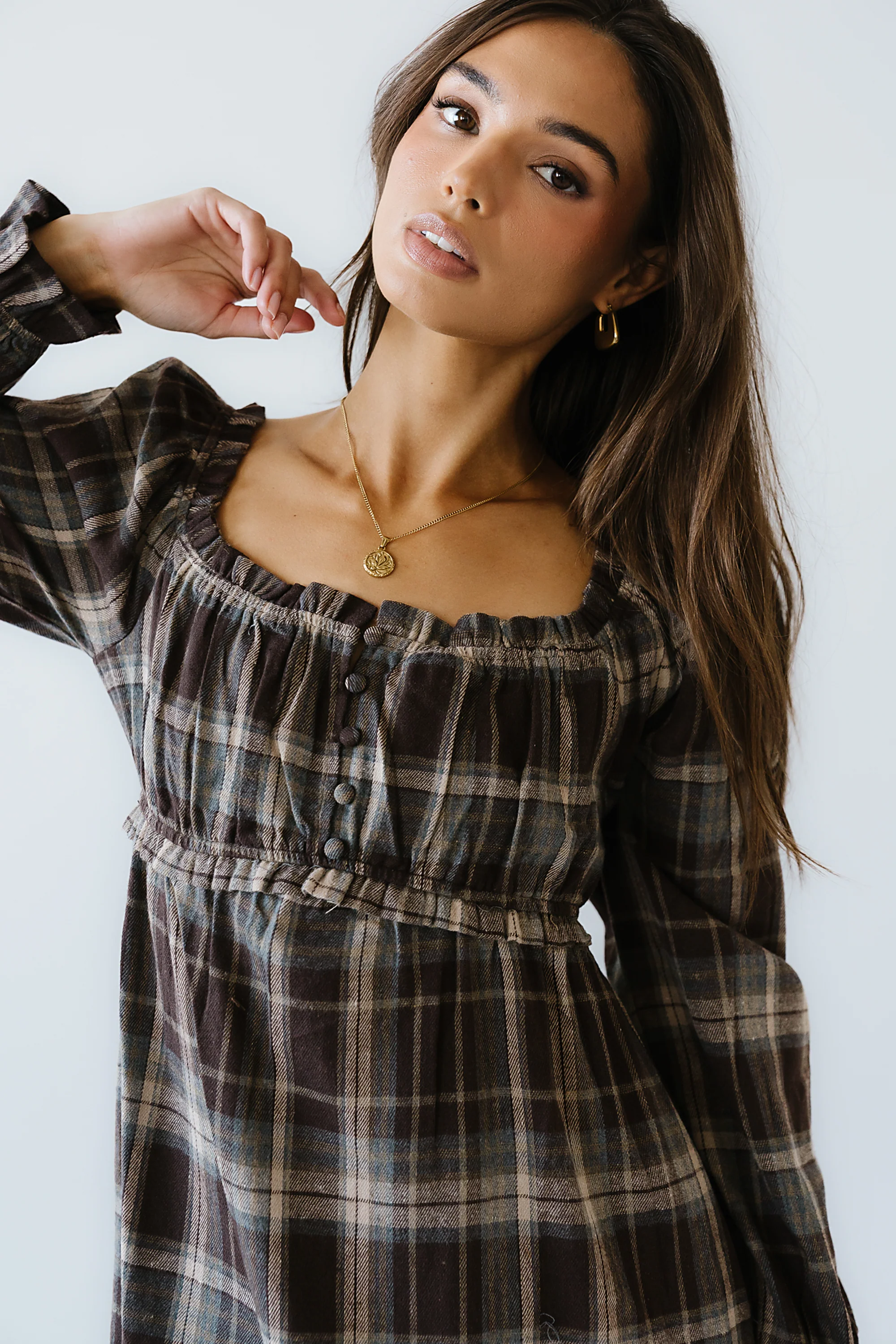 Harlow Plaid Maxi Dress - FINAL SALE - Image 4