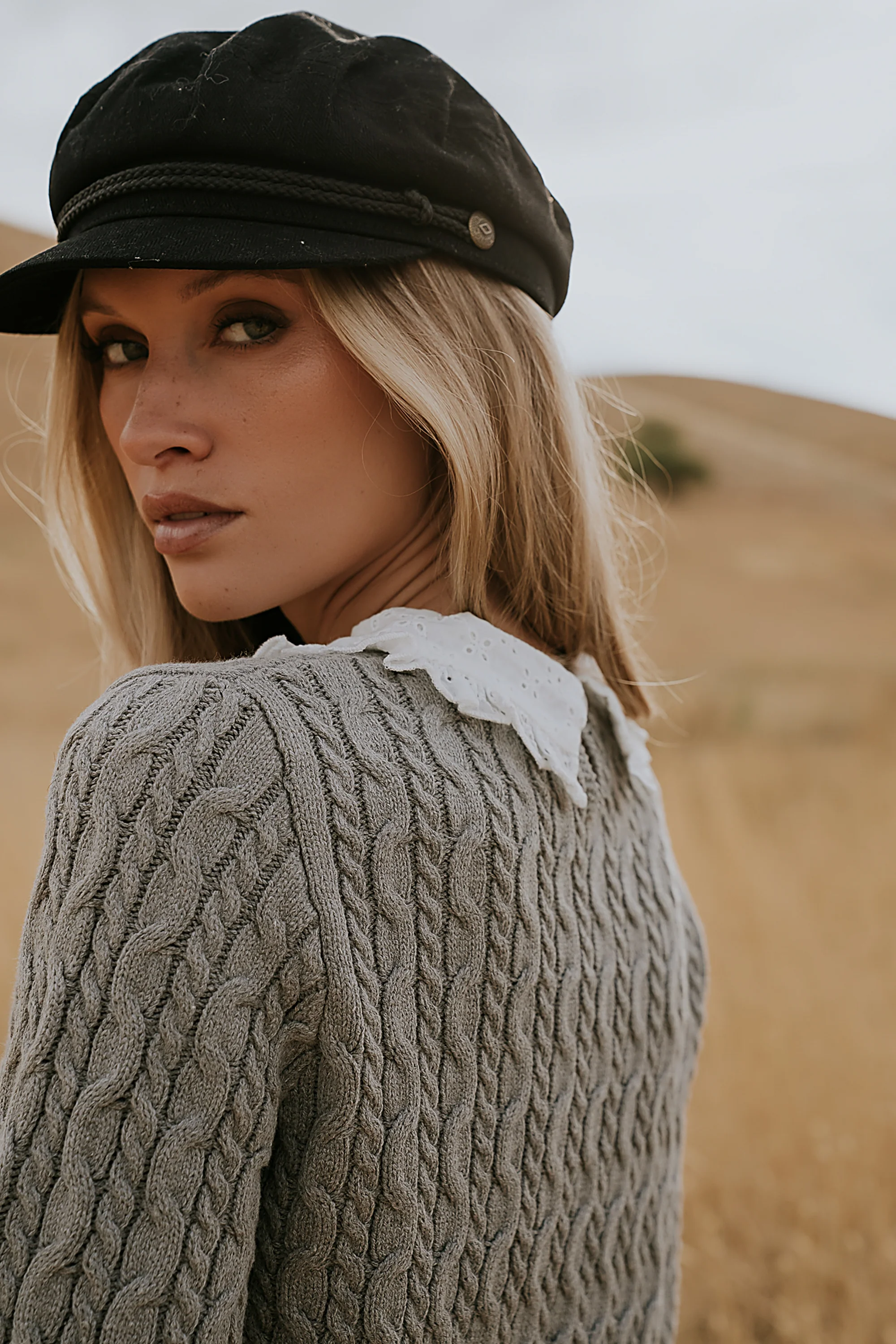 Hayley Collared Sweater in Grey - FINAL SALE - Image 6