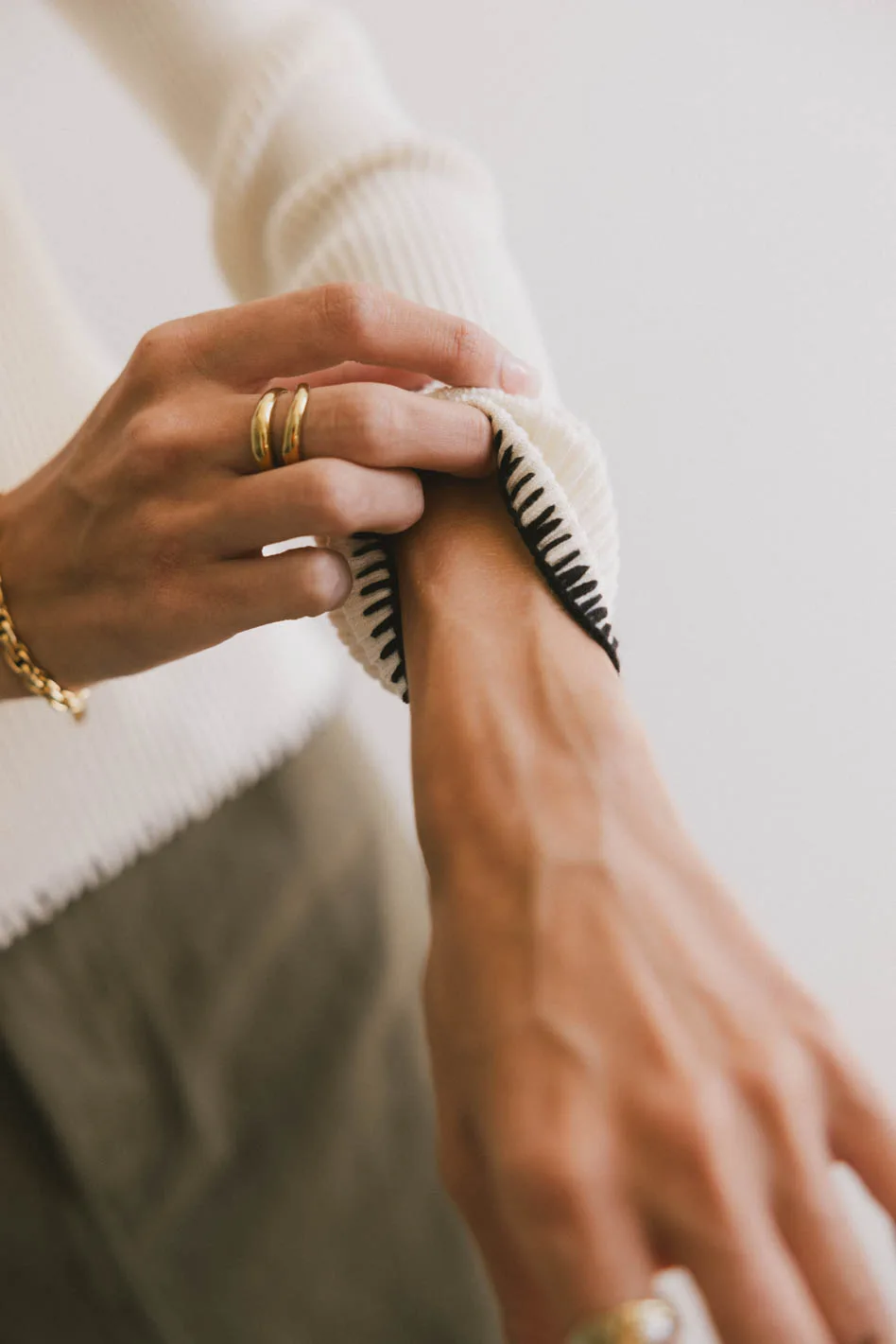 Hazel Ribbed Sweater in Cream - FINAL SALE - Image 3
