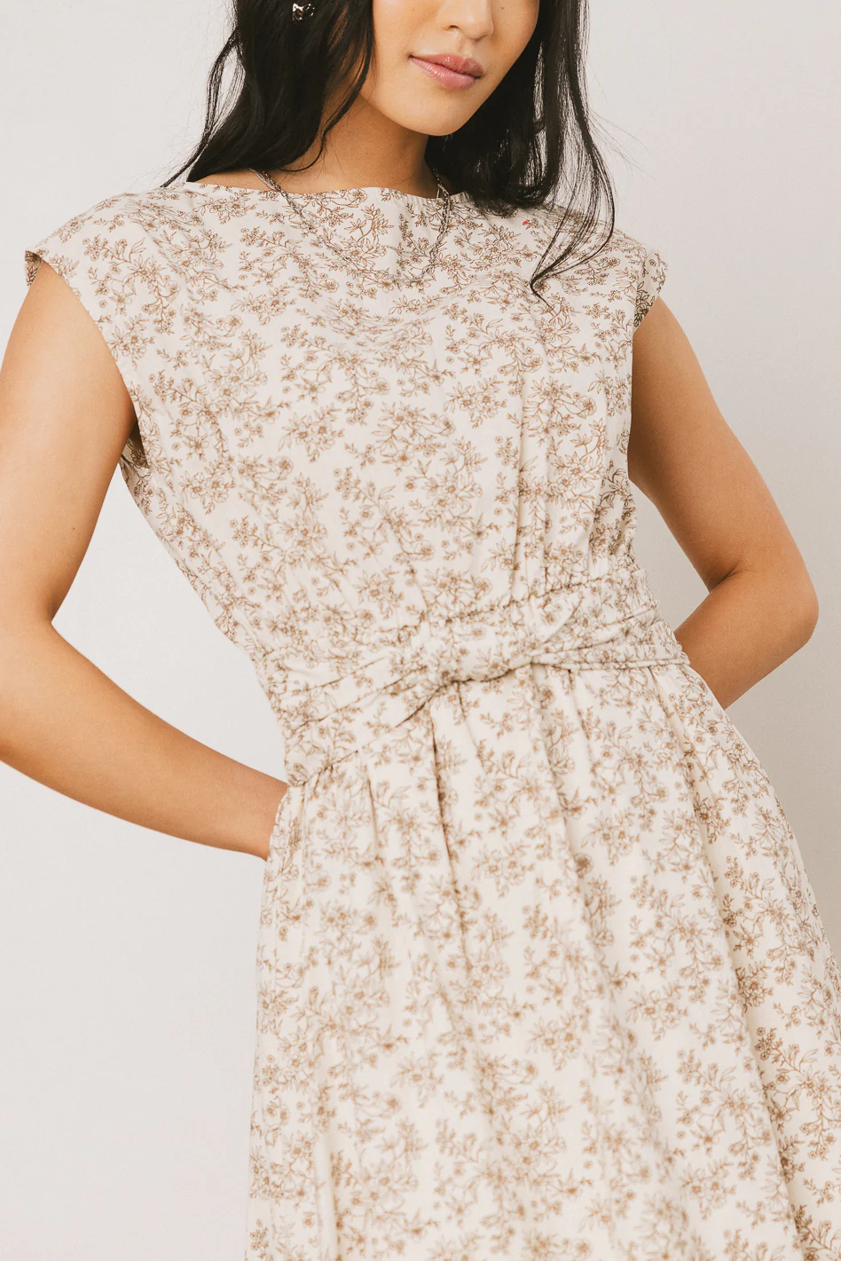 Heather Floral Maxi Dress in Brown - FINAL SALE - Image 2