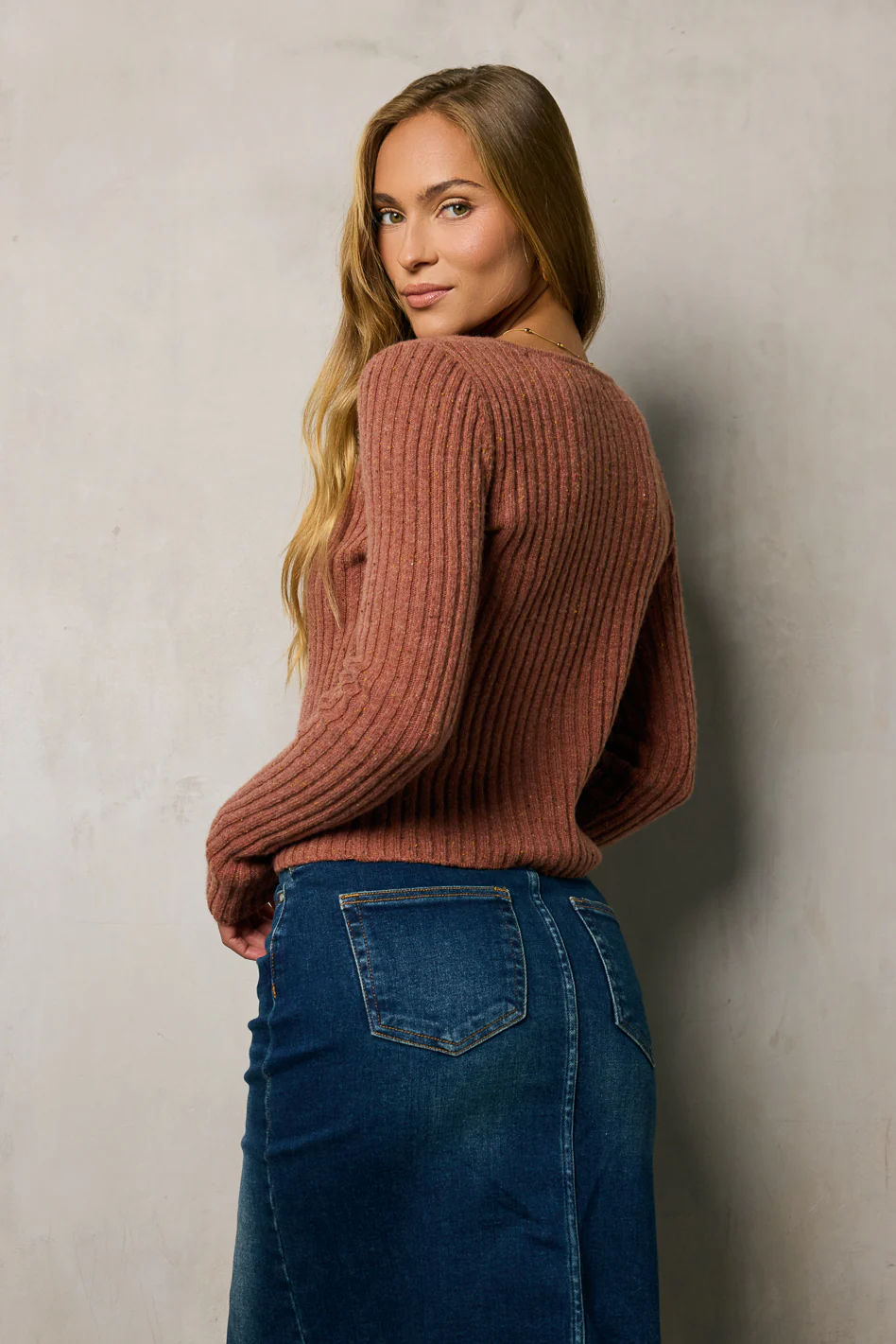 Hellen Knit Cardigan in Berry - FINAL SALE - Image 5