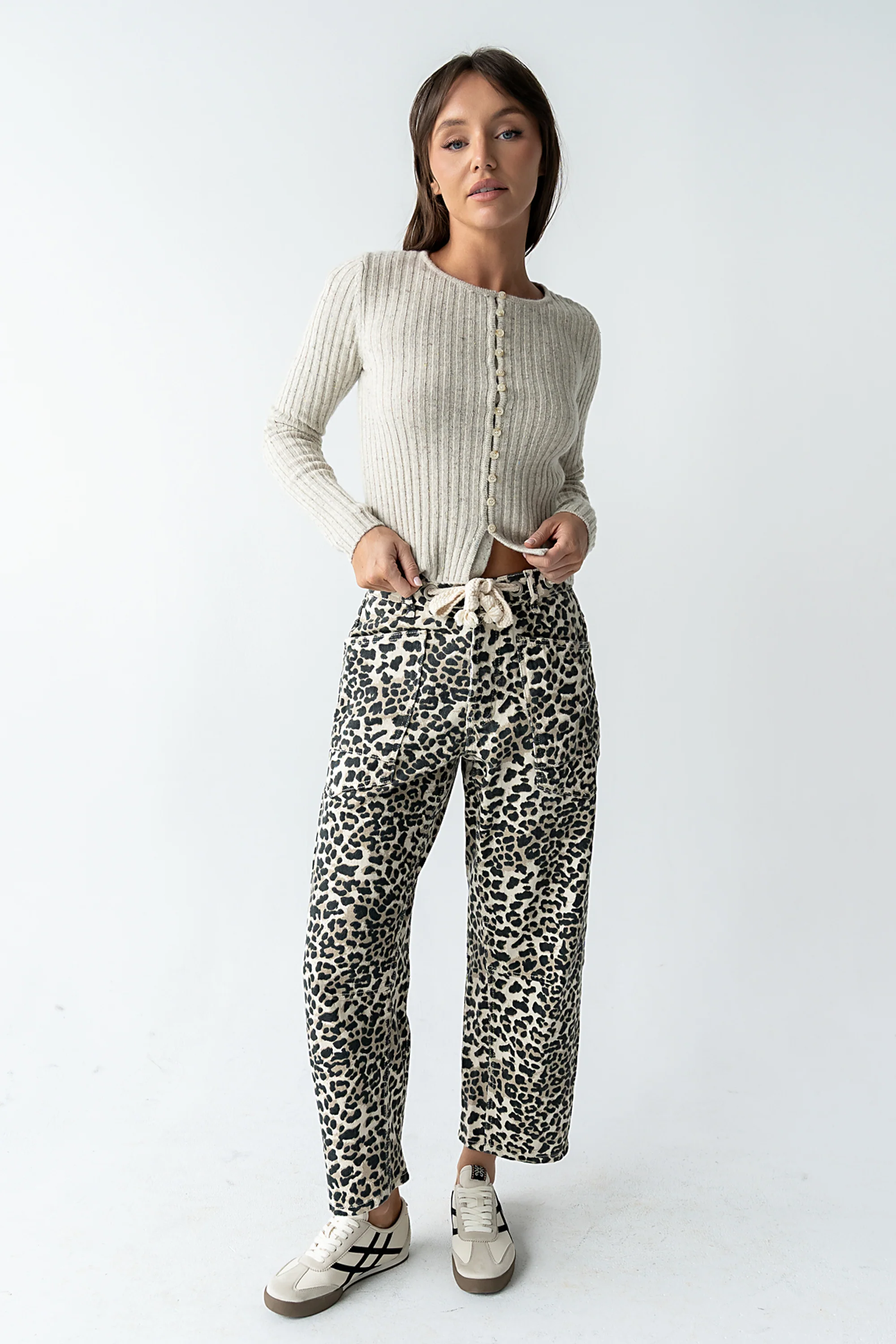 Hellen Knit Cardigan in Oatmeal - FINAL SALE - Image 2