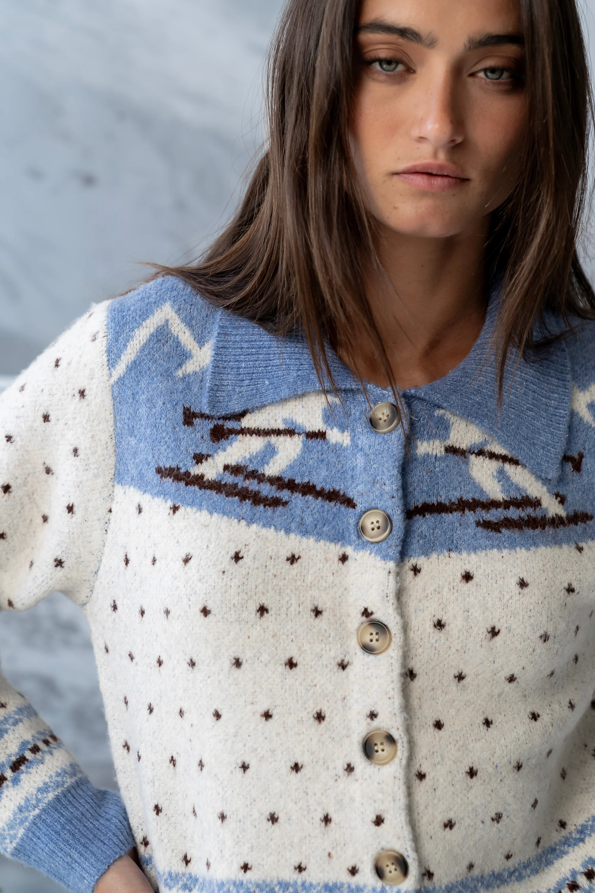 Henry Collared Knit Cardigan - FINAL SALE - Image 3