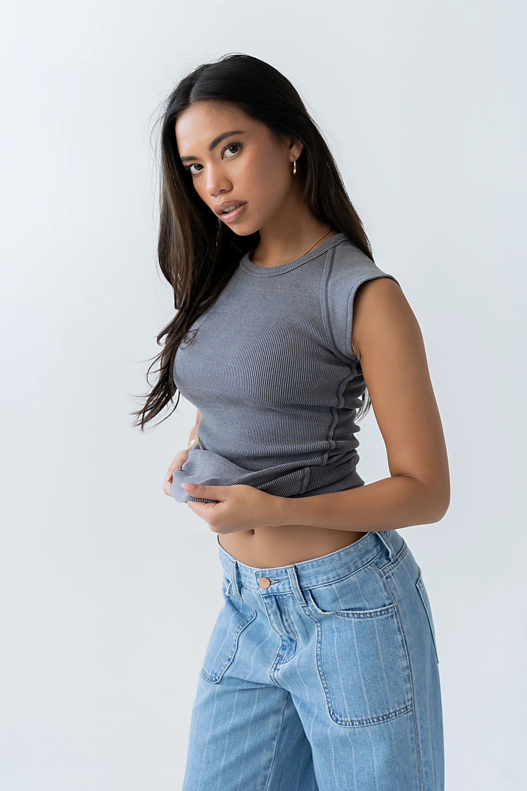Huxley Tank in Blue - Image 4