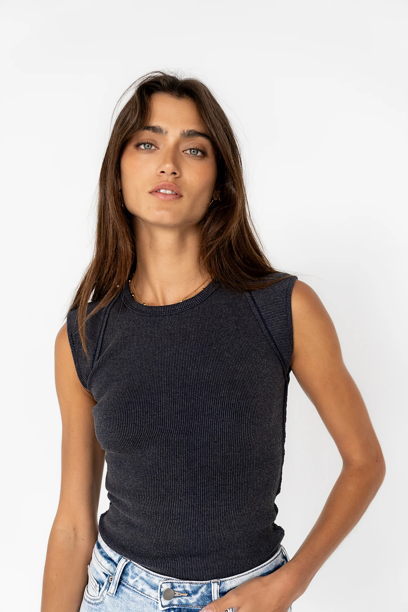 Huxley Tank in Navy - Image 3
