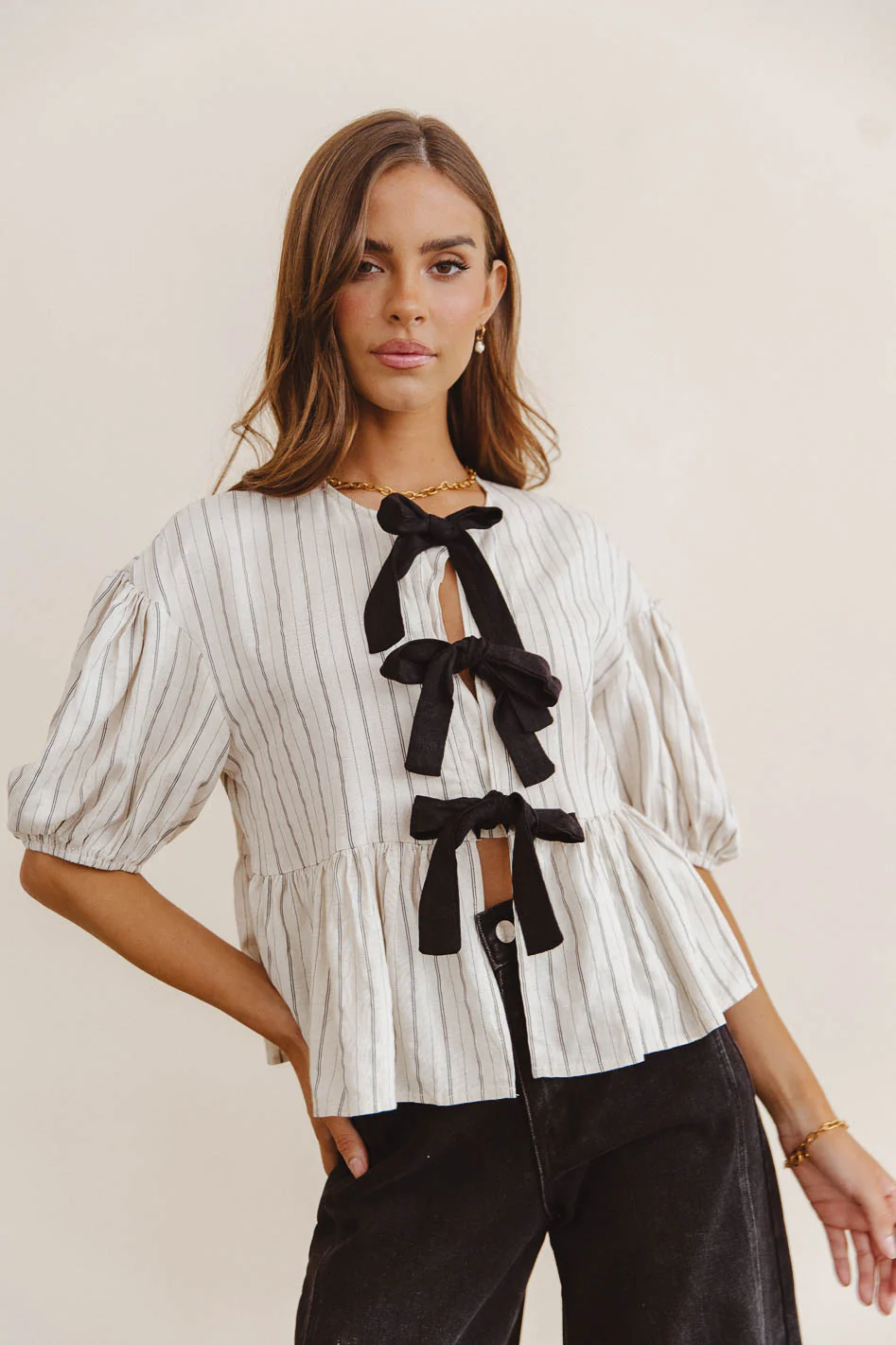 Hyland Peplum Top - FINAL SALE - Image 5