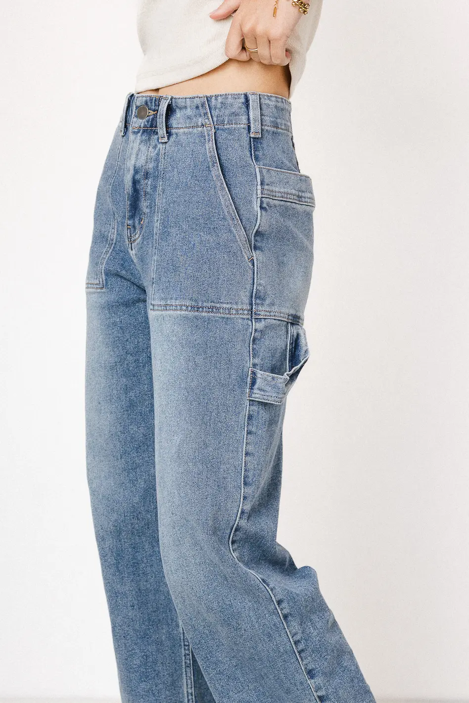 Imani Straight Leg Utility Jeans - FINAL SALE - Image 4