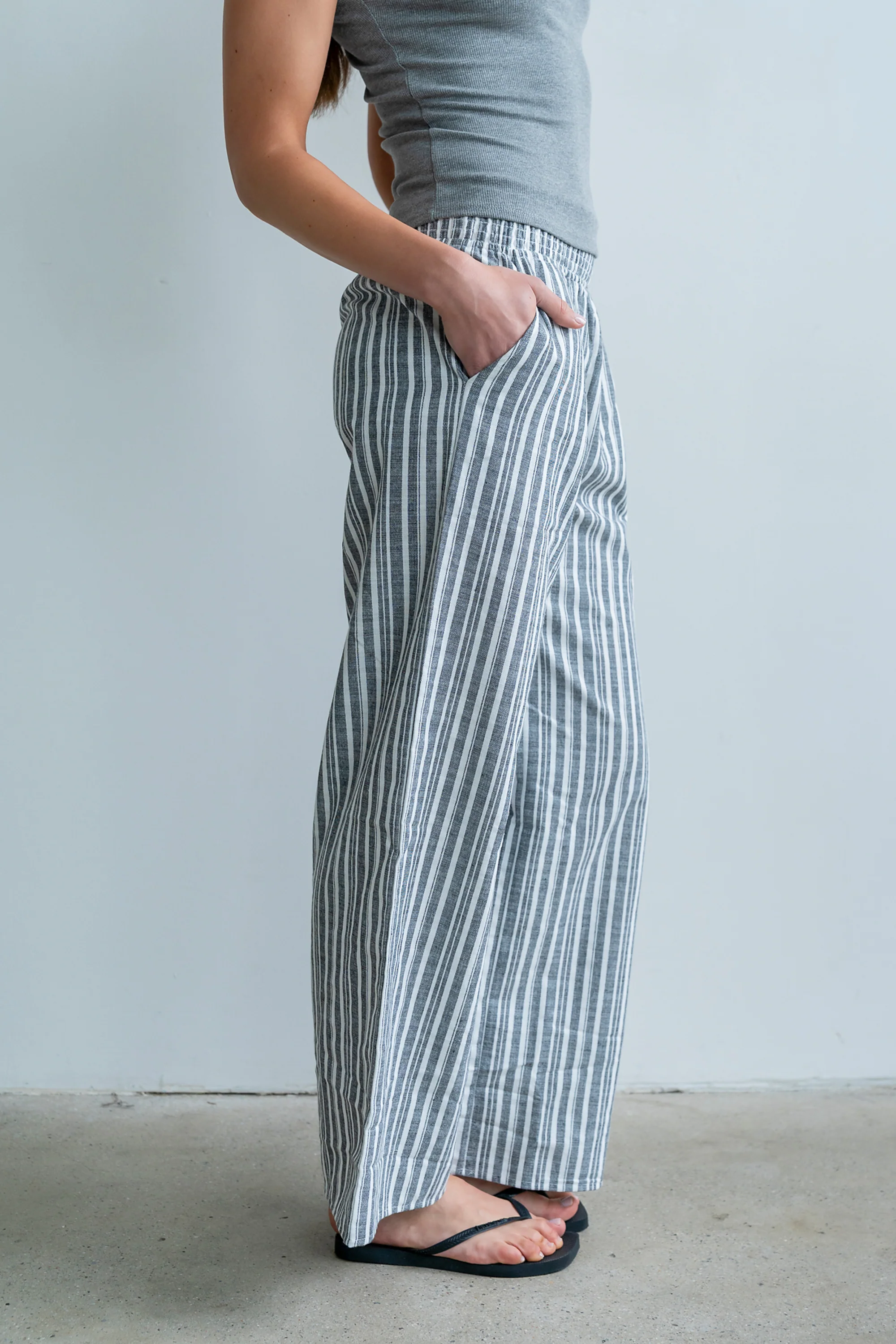 Indiana Striped Pants in Black - Image 7