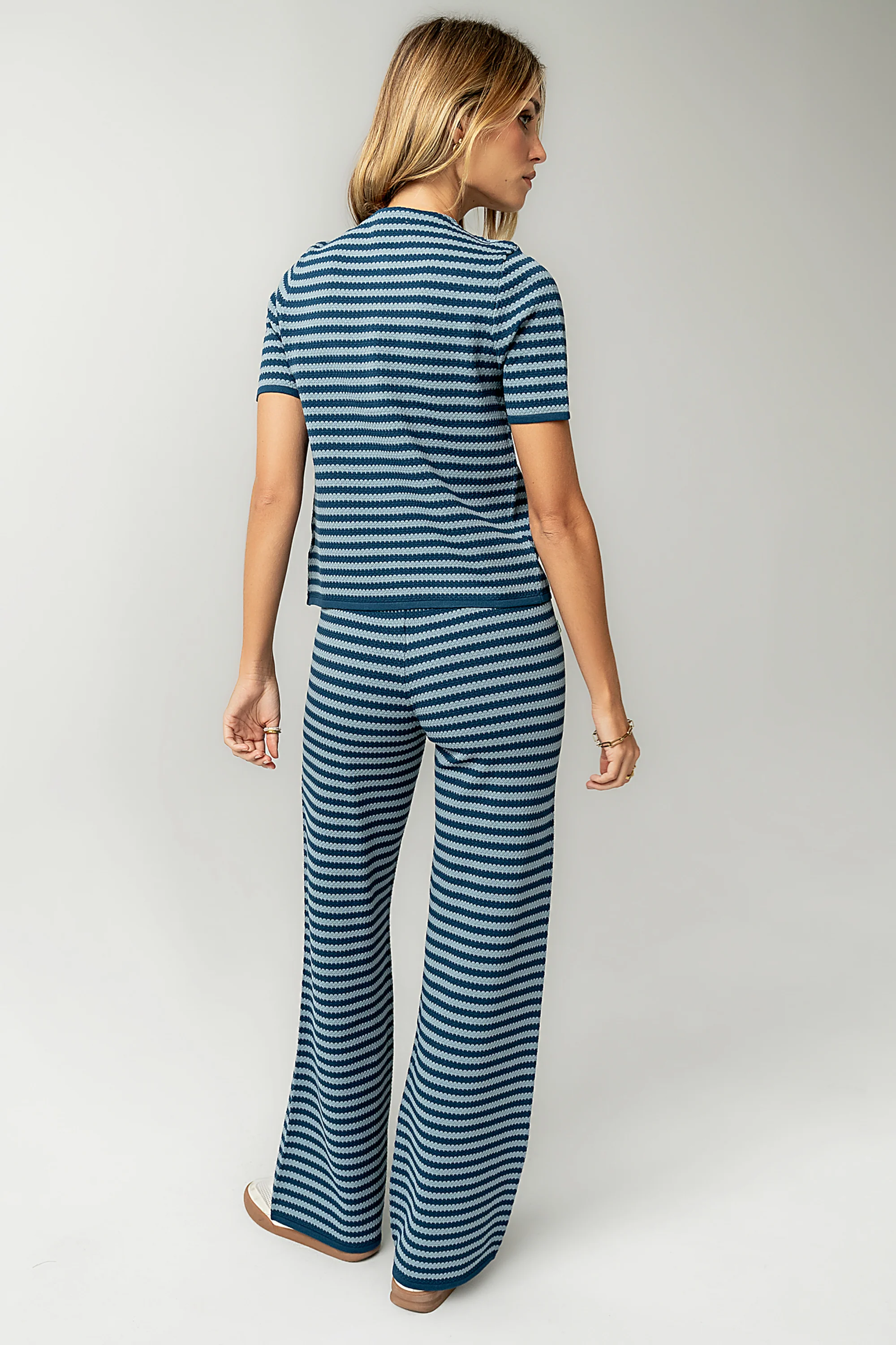 Ireland Striped Wide Leg Pants in Blue - FINAL SALE - Image 5