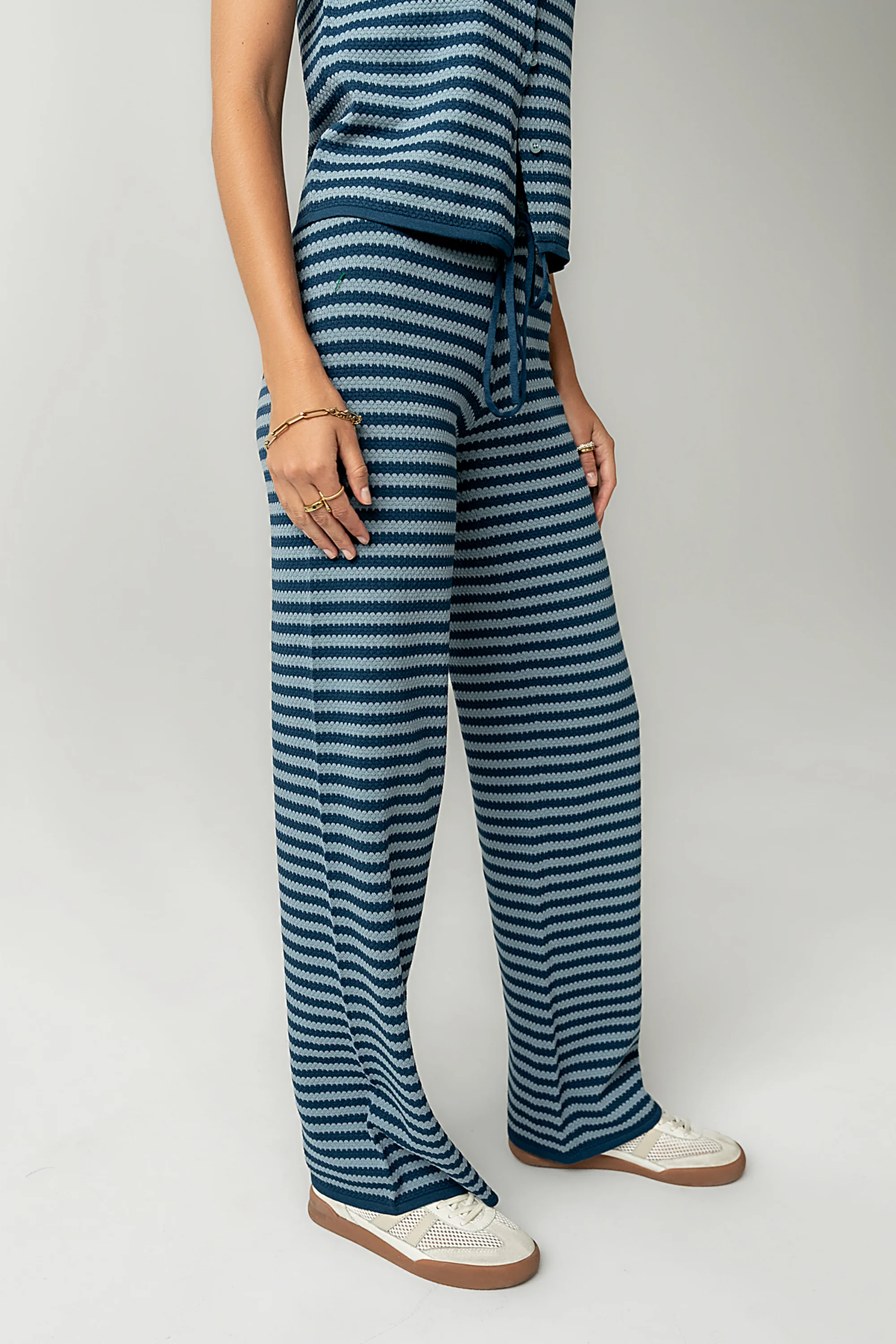 Ireland Striped Wide Leg Pants in Blue - FINAL SALE - Image 7