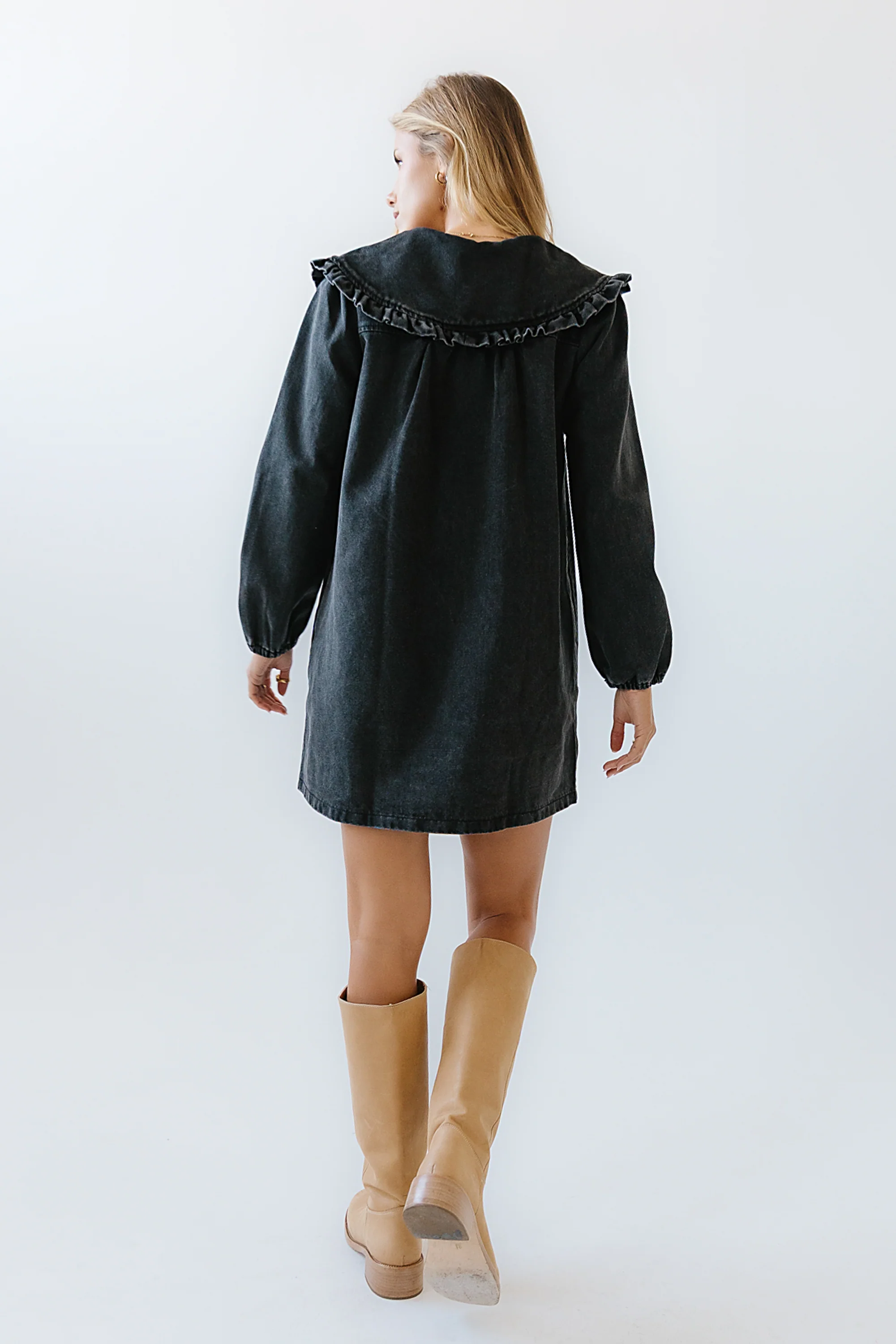 Iris Denim Babydoll Dress - FINAL SALE - Image 3
