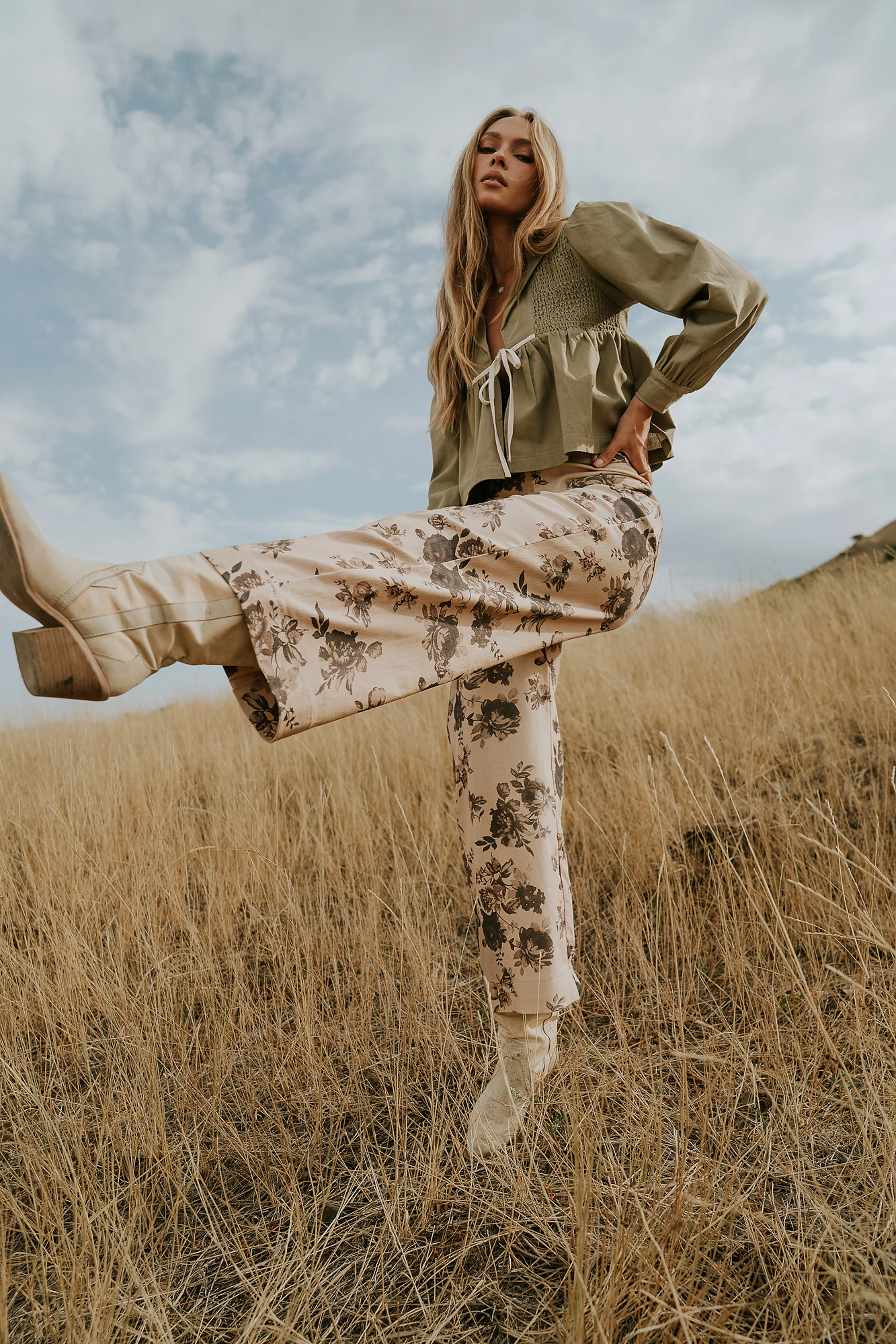 Iris Floral Wide Leg Pants - FINAL SALE - Image 5