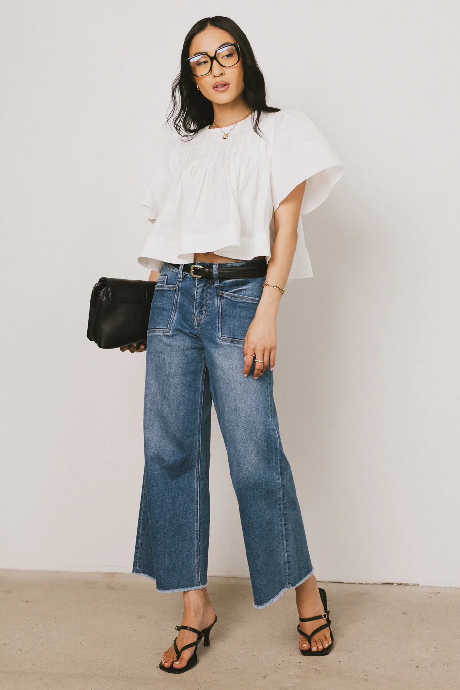 Isha Pleated Top in White - FINAL SALE - Image 5