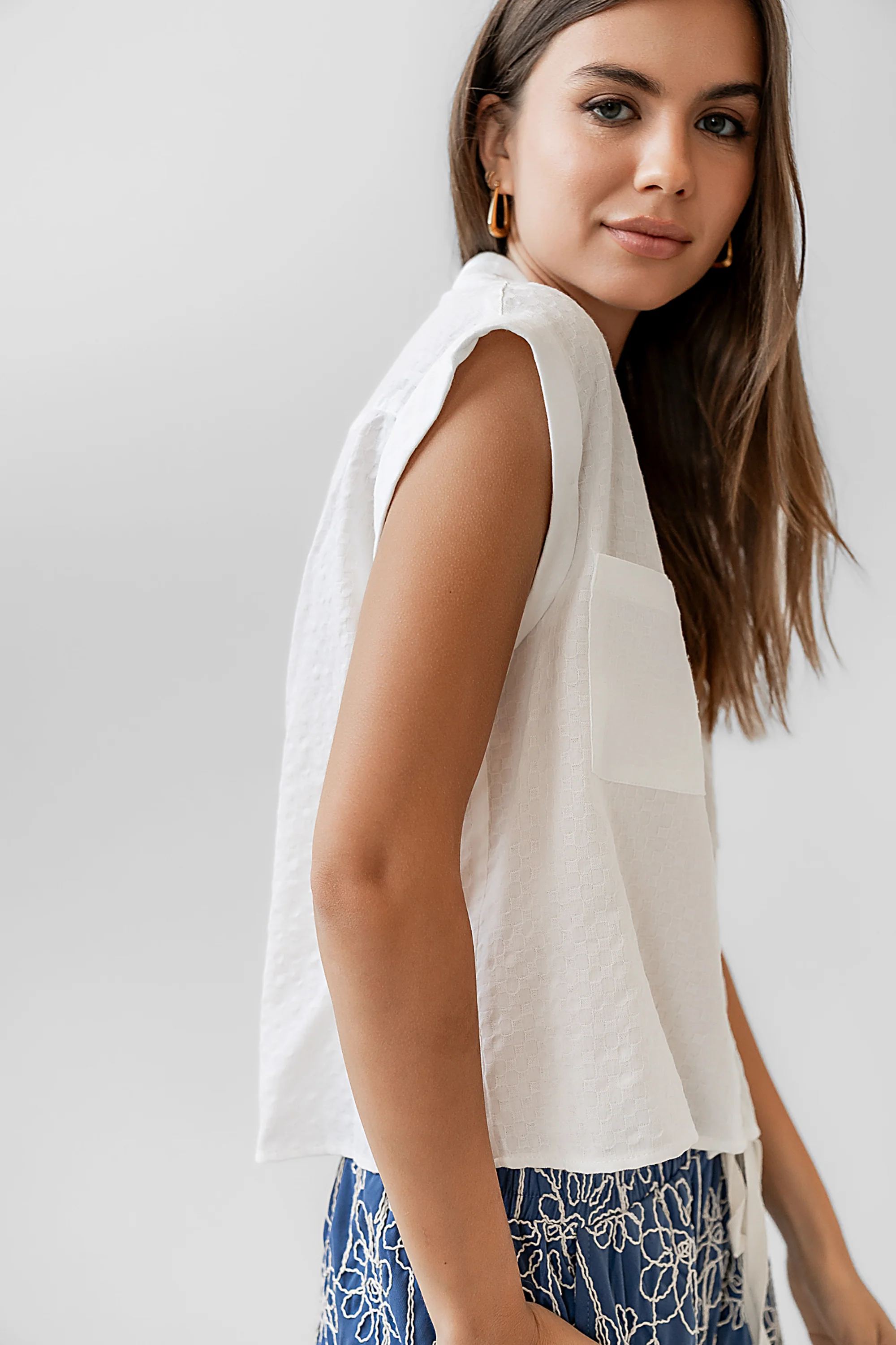 Isla Sheer Blouse in Ivory - FINAL SALE - Image 3
