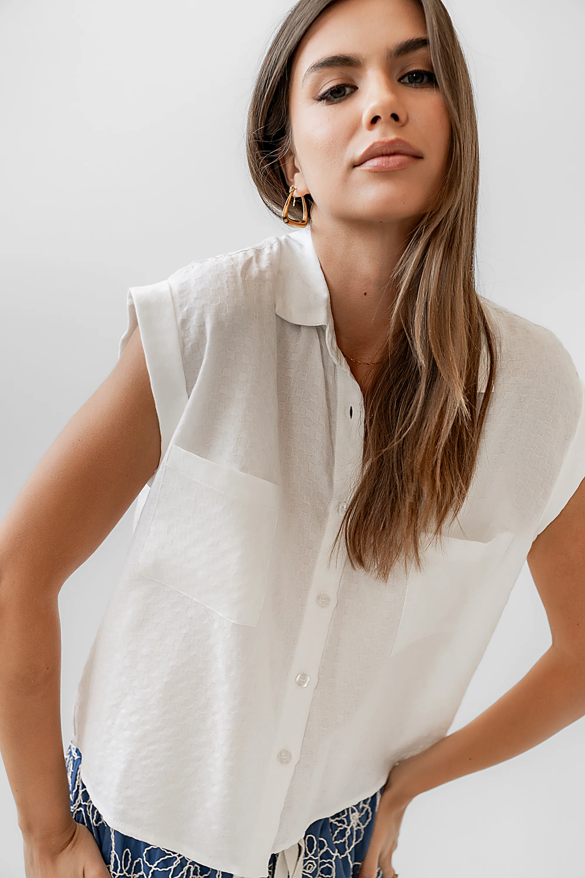 Isla Sheer Blouse in Ivory - FINAL SALE - Image 4