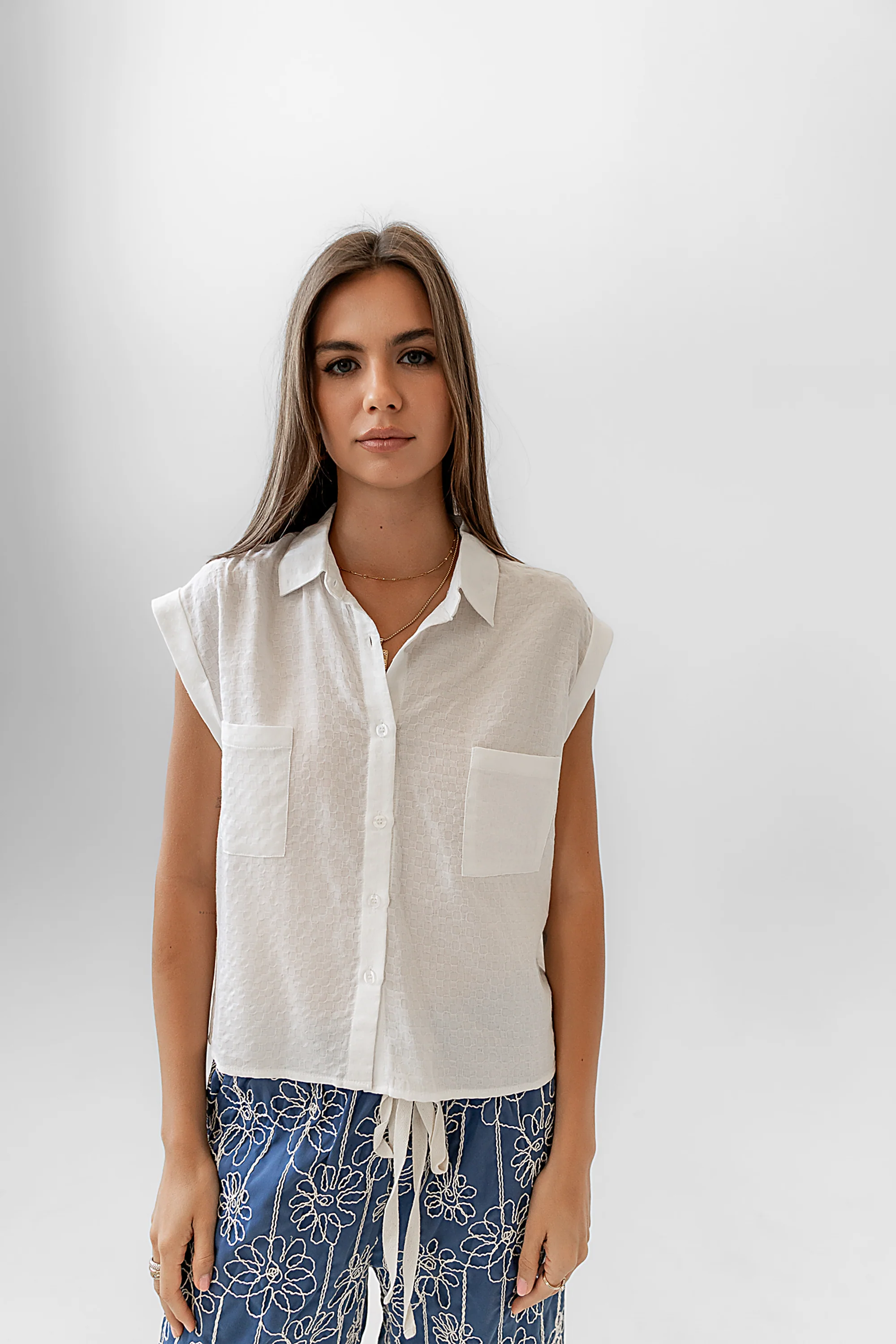Isla Sheer Blouse in Ivory - FINAL SALE - Image 6