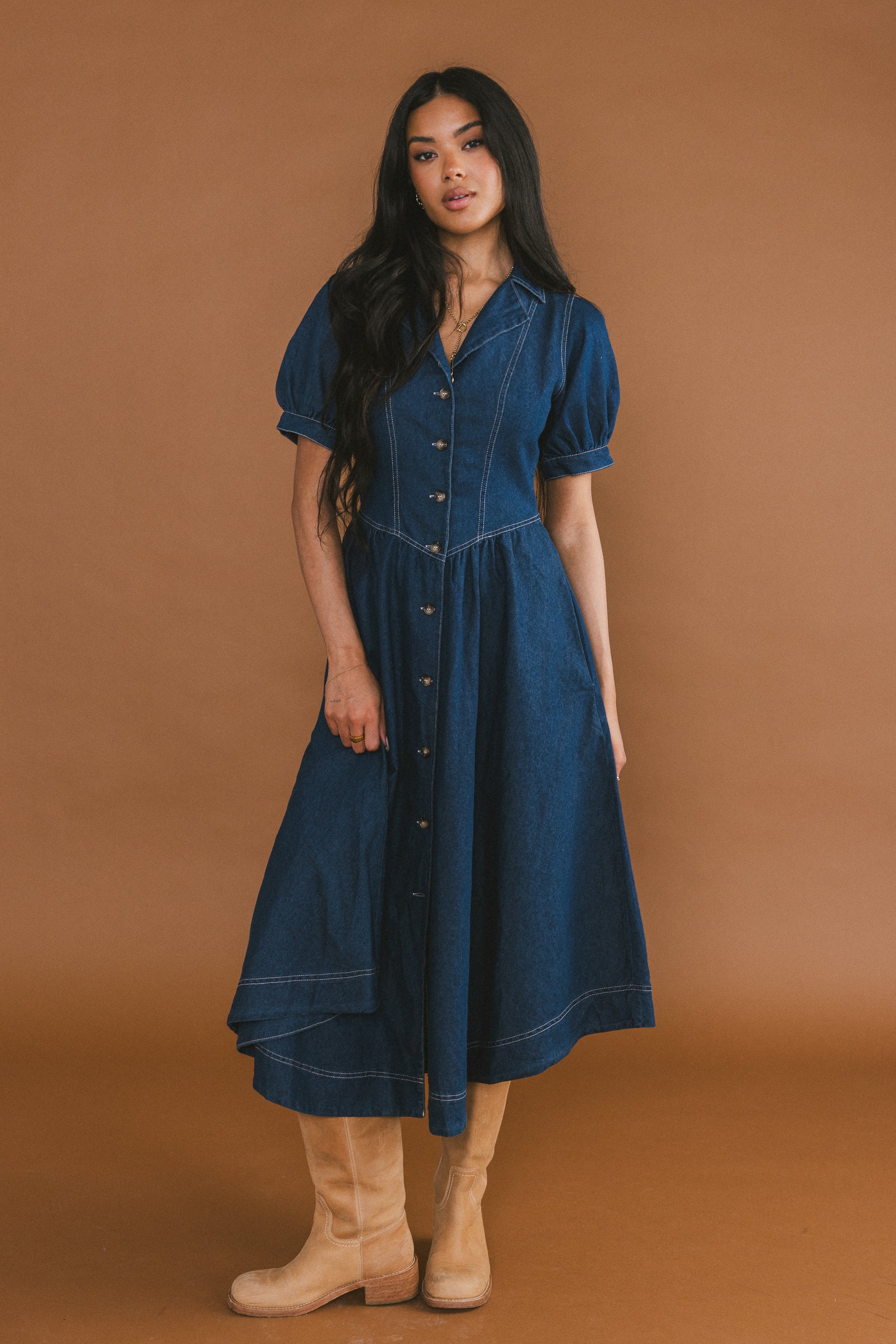 Ivan Denim Midi Dress - FINAL SALE - Image 7