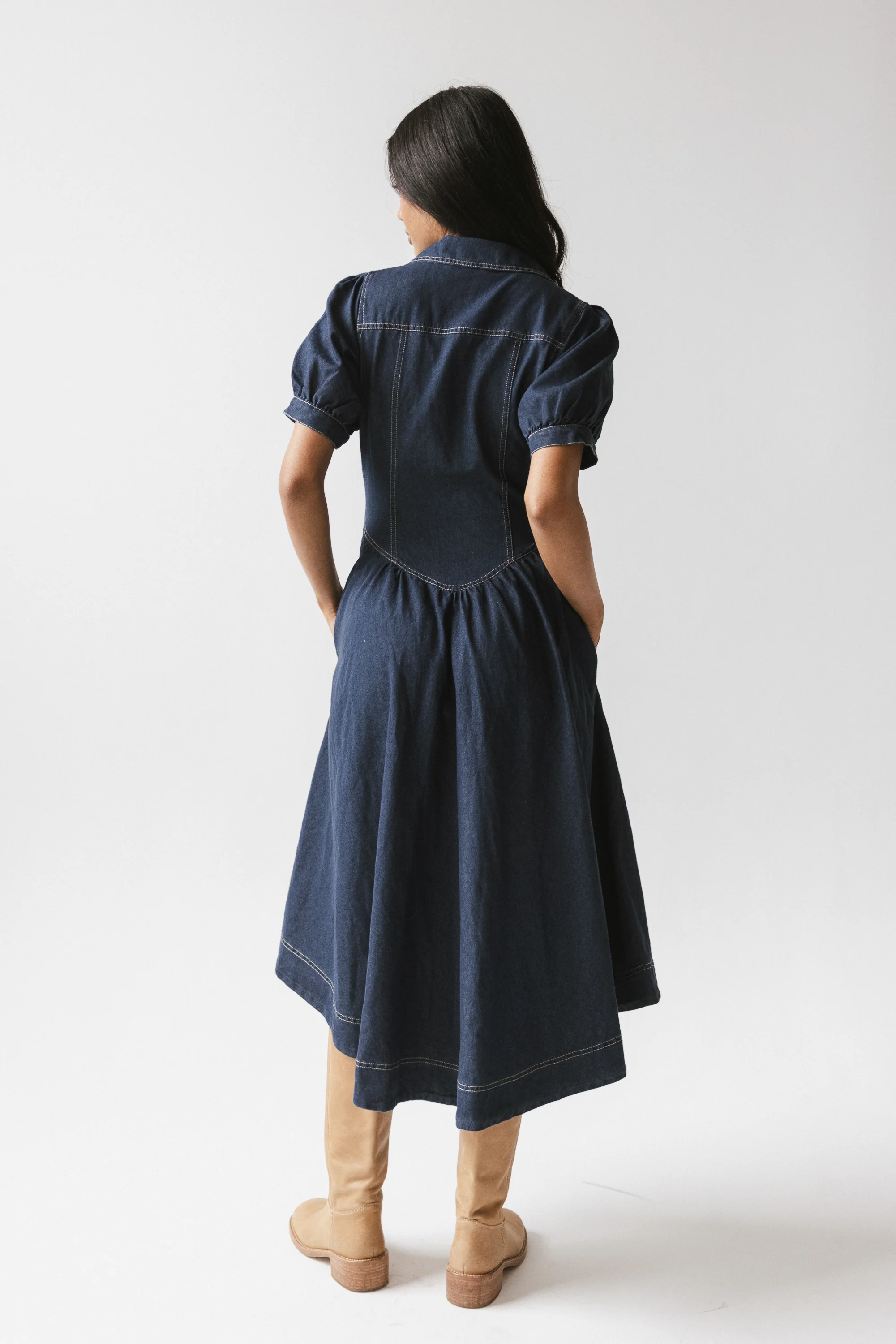 Ivan Denim Midi Dress - FINAL SALE - Image 8