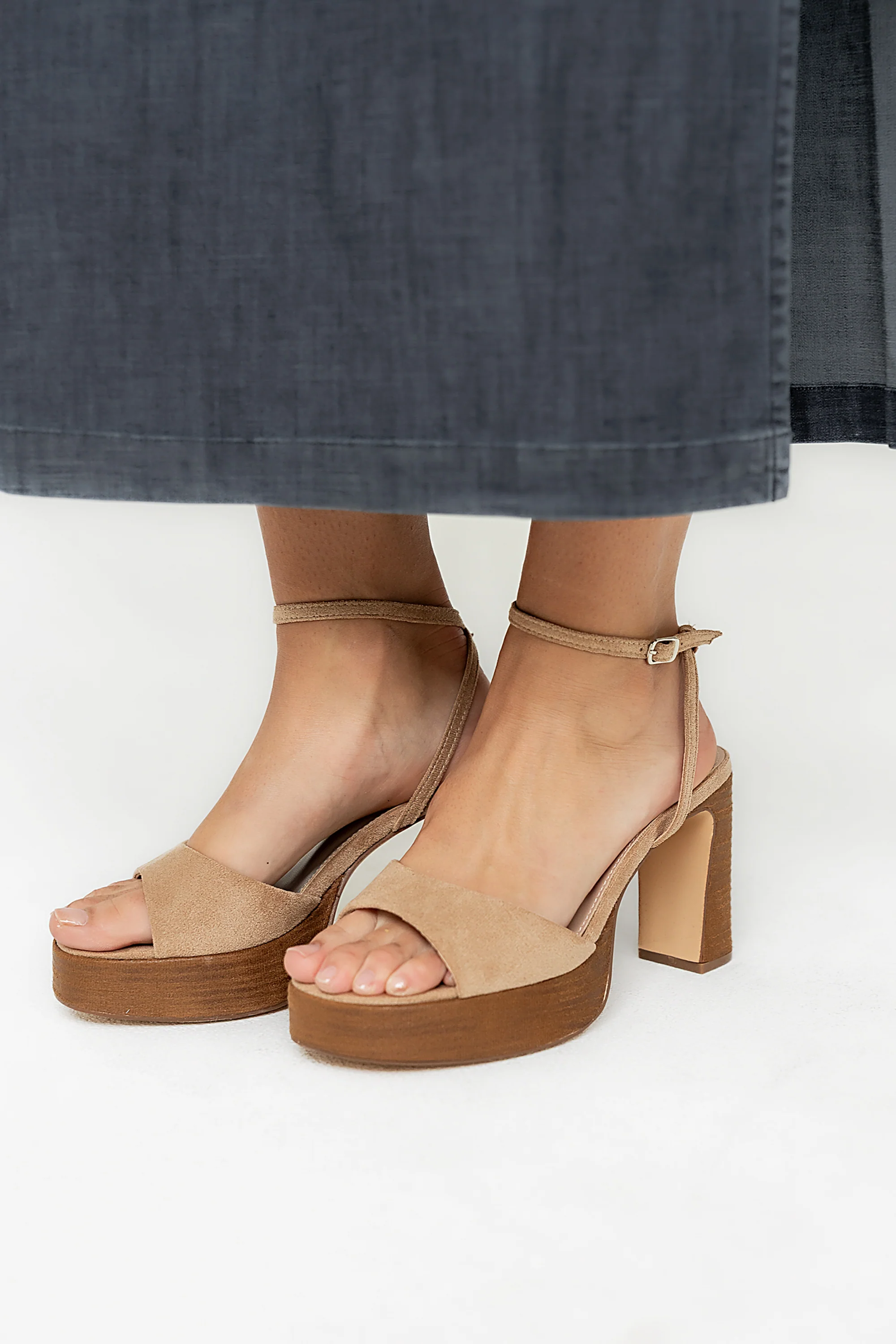 Jackie Platform Heel in Sand - FINAL SALE - Image 2