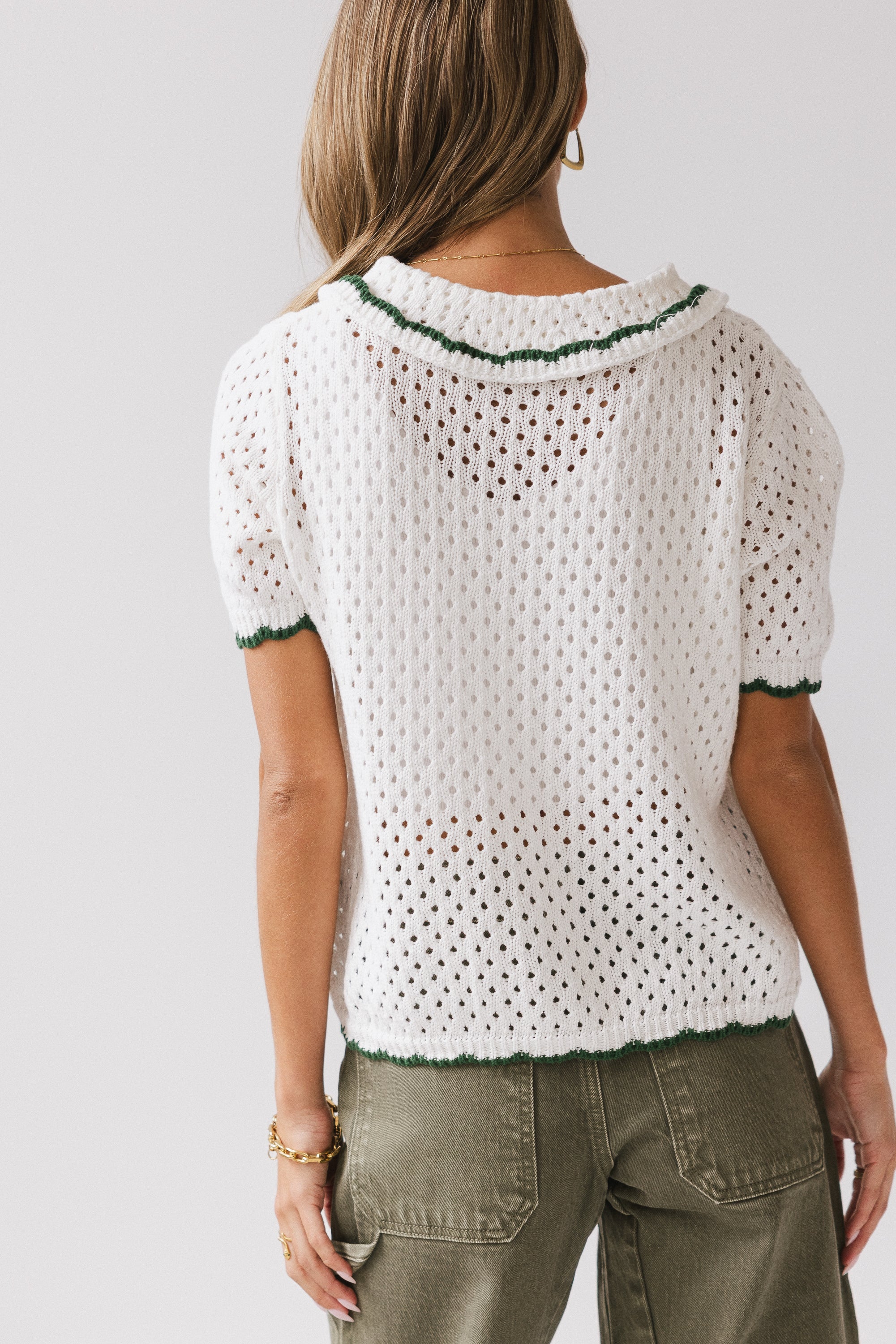 Jaida Contrast Knit Top - Image 2