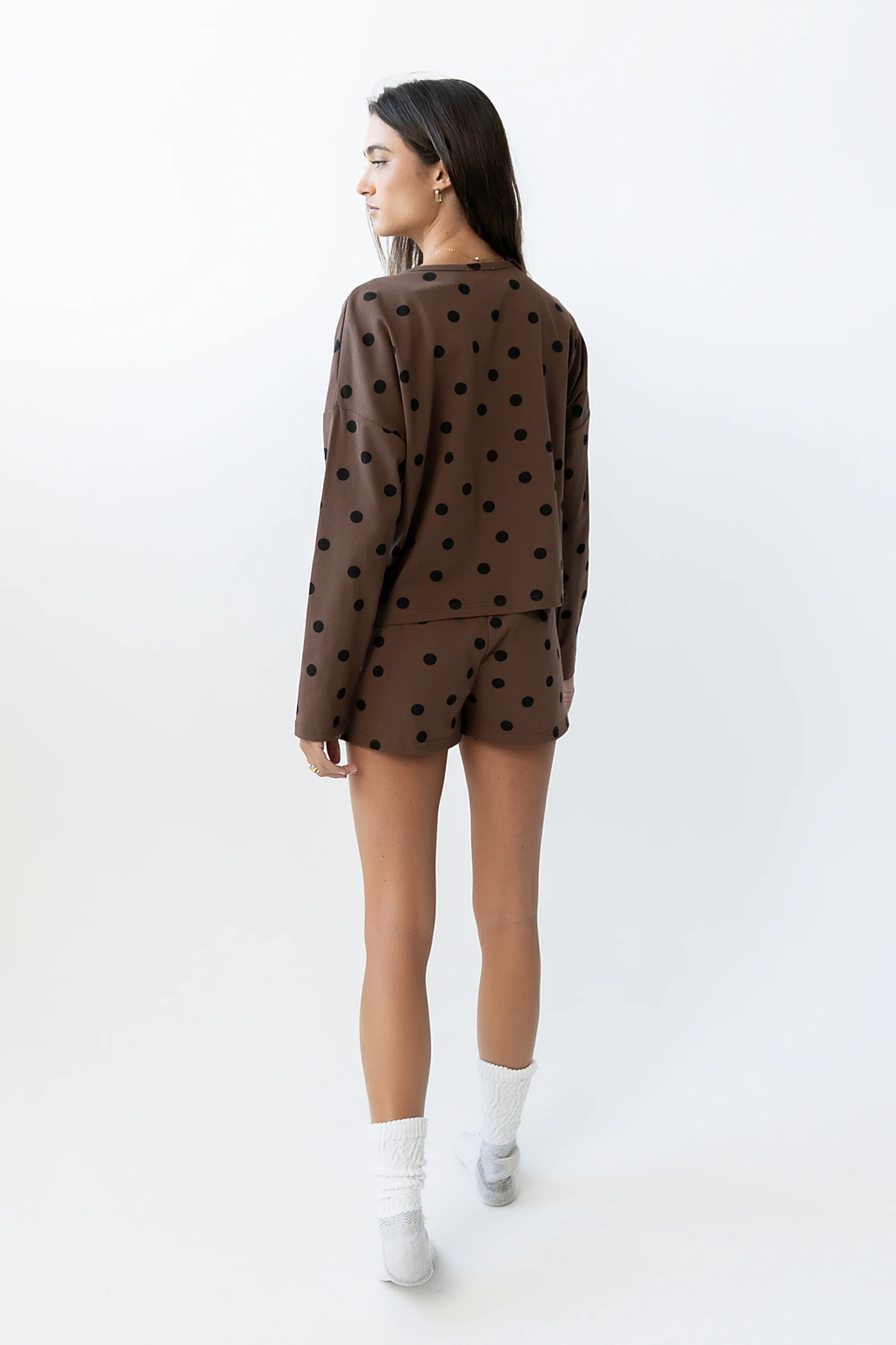 James Polka Dot Shorts in Brown - FINAL SALE - Image 5