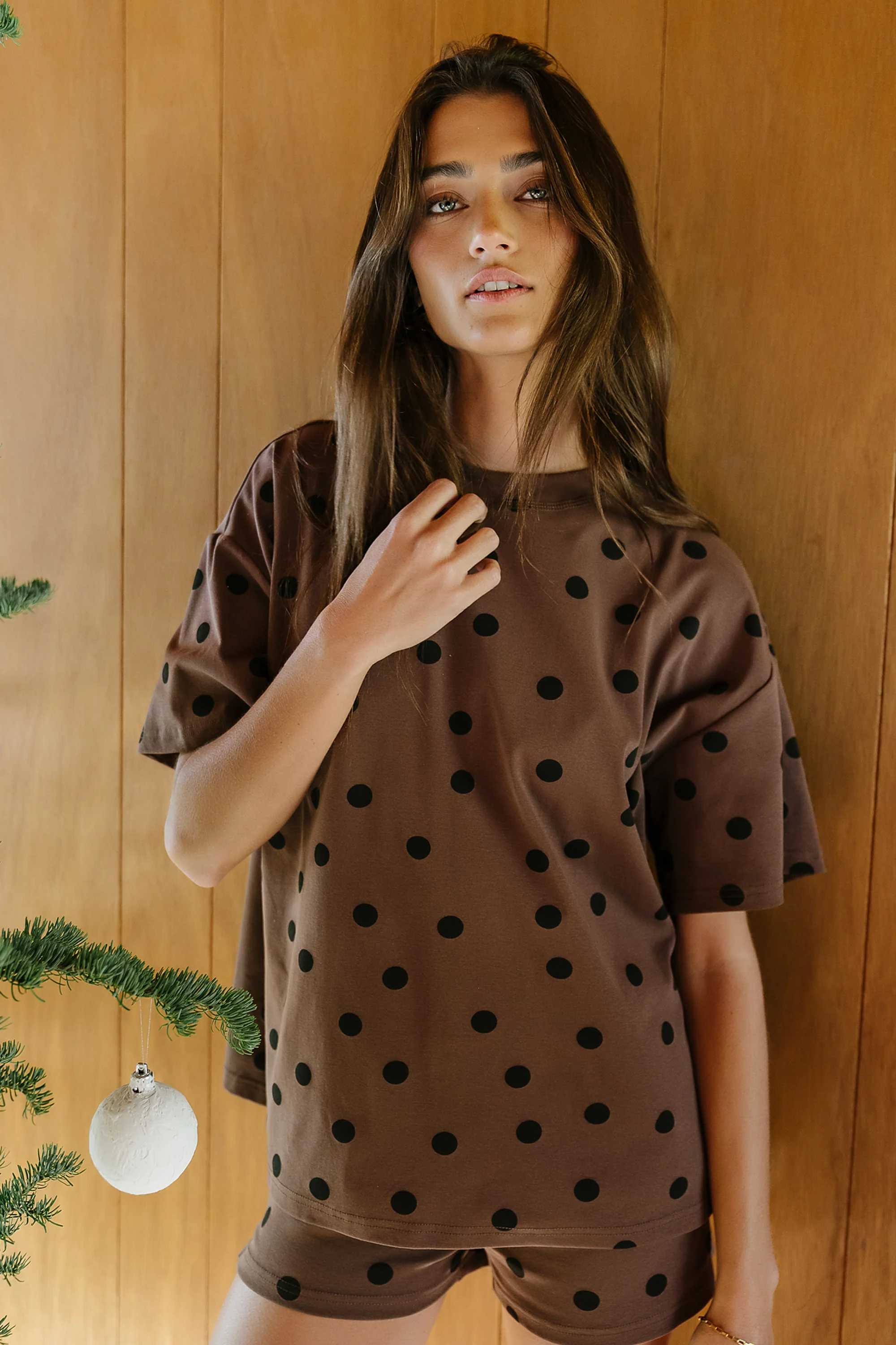 James Polka Dot Shorts in Brown - FINAL SALE - Image 6