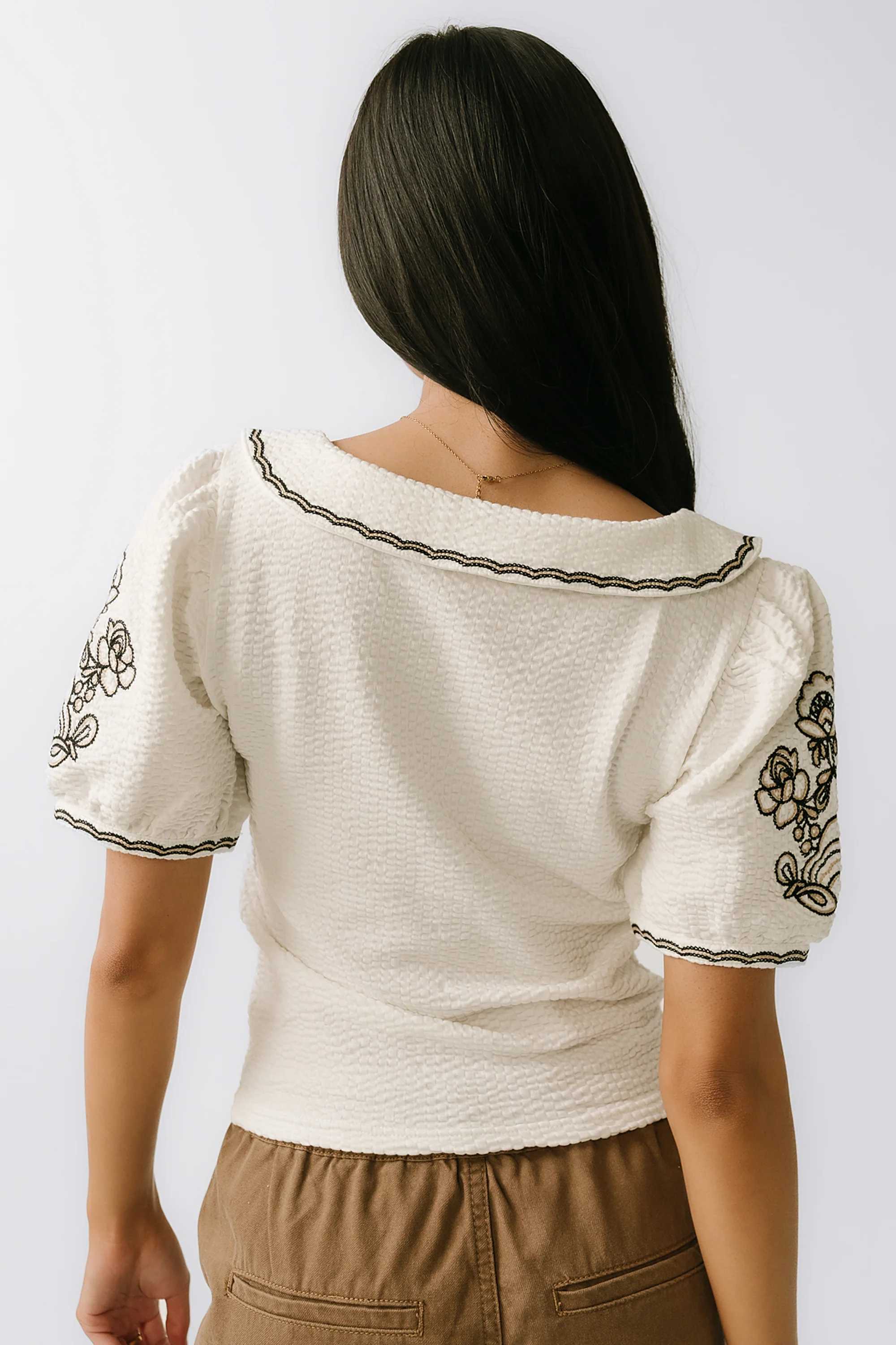 Jamie Embroidered Top - FINAL SALE - Image 2