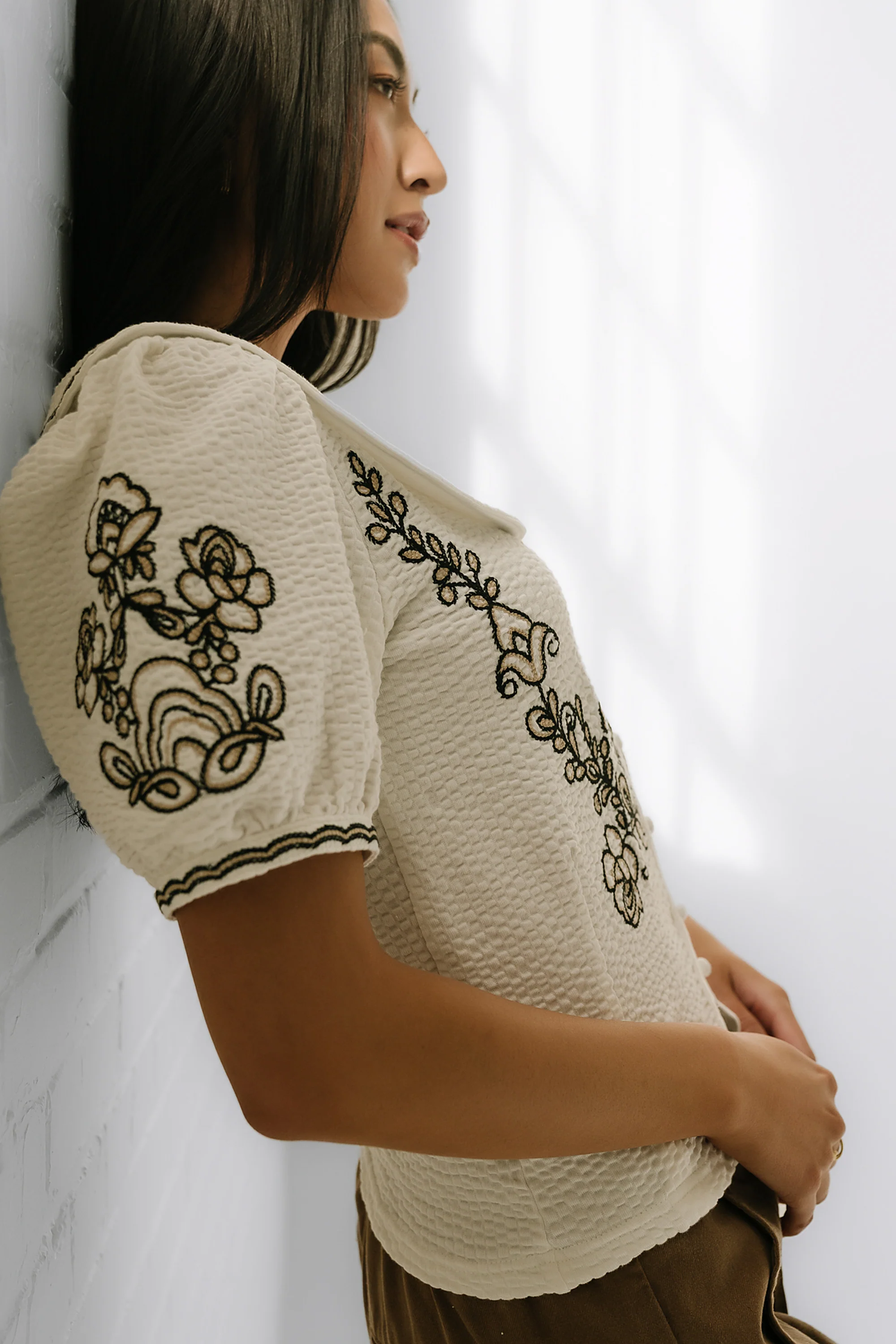 Jamie Embroidered Top - FINAL SALE - Image 4