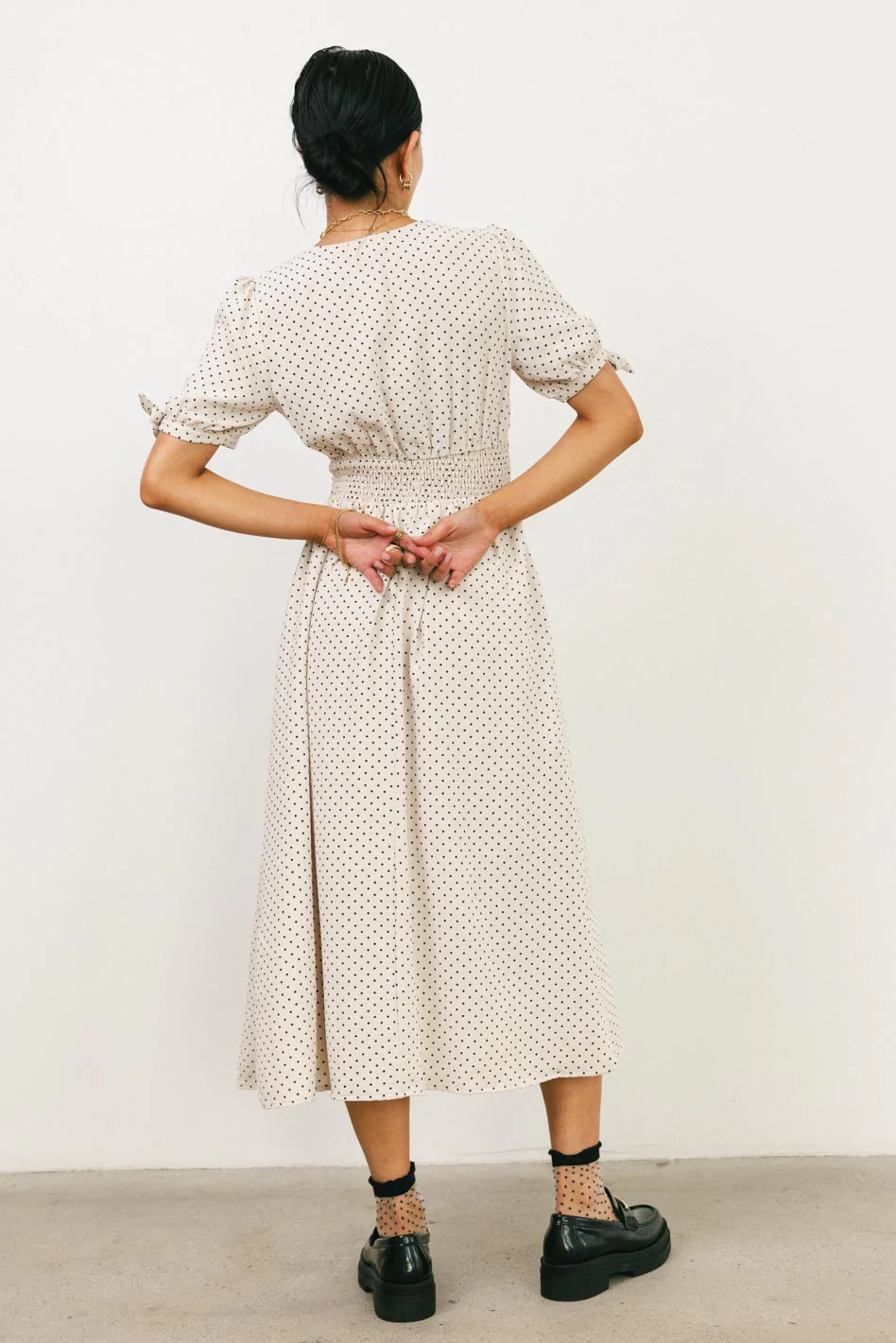 Janae Polka Dot Midi Dress - FINAL SALE - Image 7