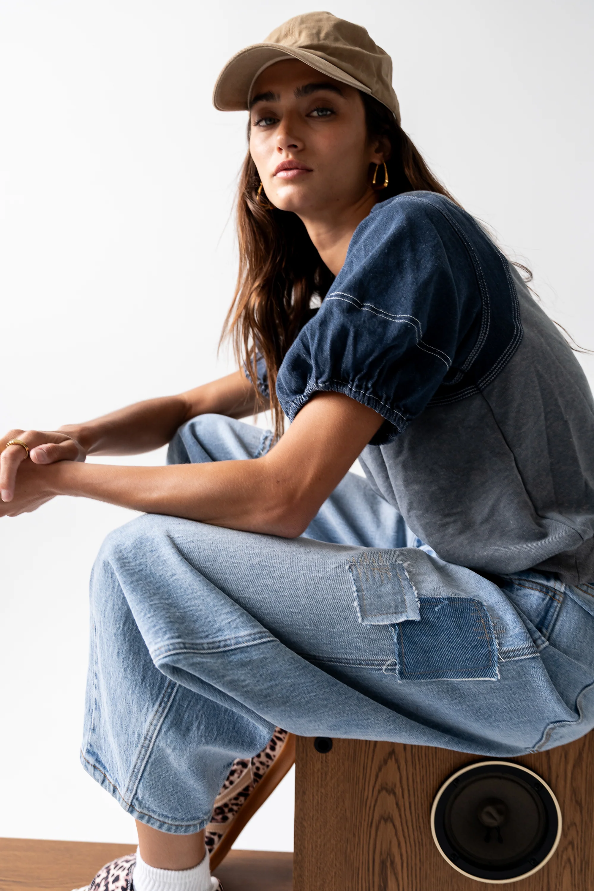 Jane Patchwork Barrel Jeans - FINAL SALE - Image 5