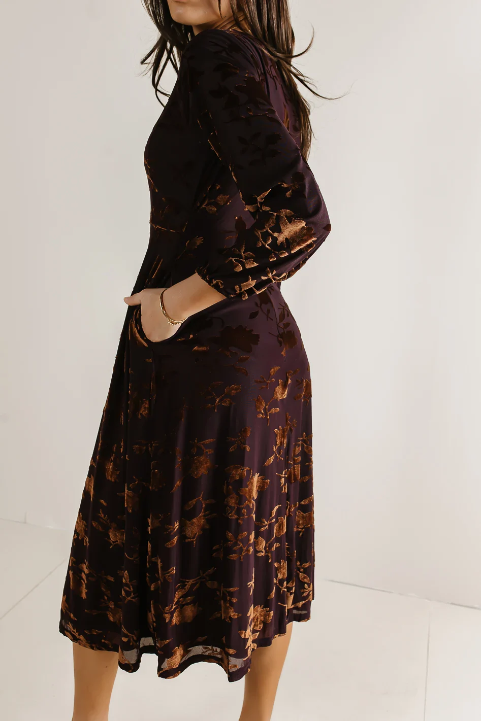 Jane Velvet Midi Dress - FINAL SALE - Image 3