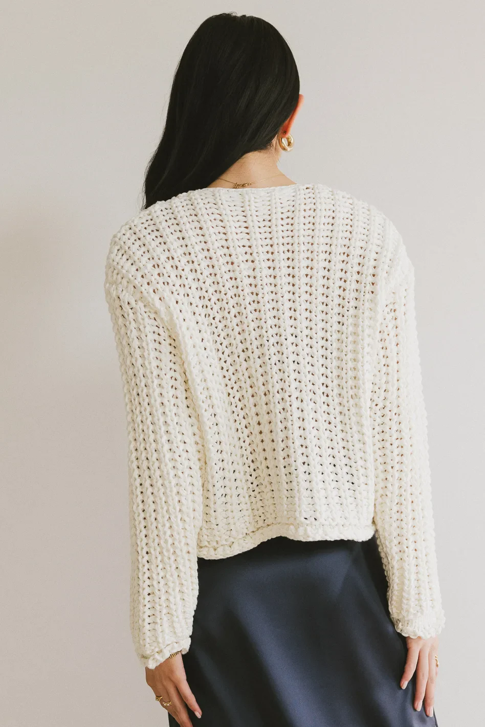Janelle Knit Cardigan in Cream - FINAL SALE - Image 5