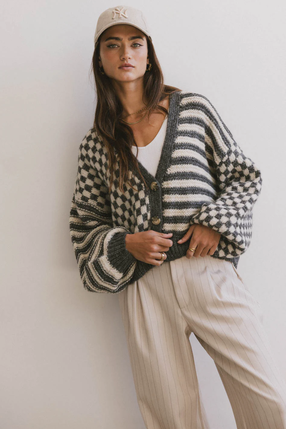 Janey Cardigan in Charcoal - FINAL SALE - Image 3