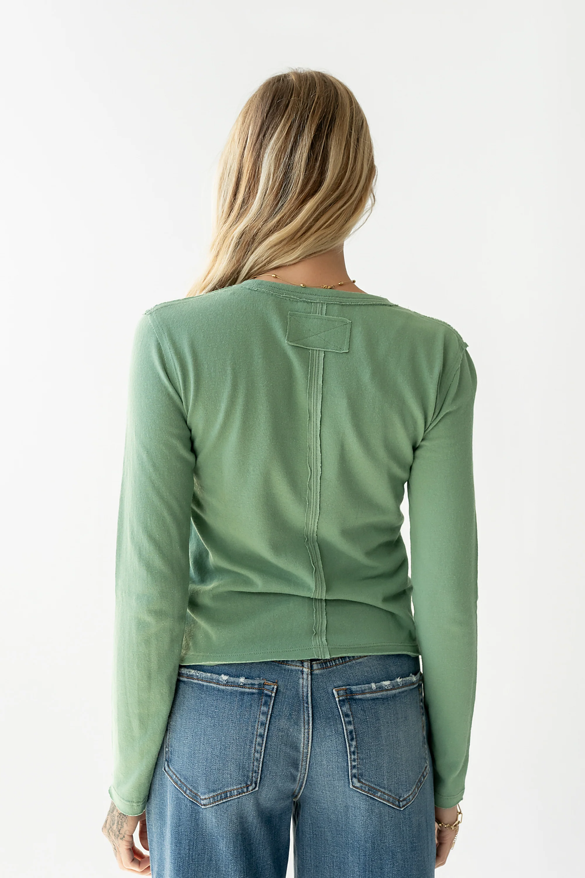 Janie Knit Top in Green - FINAL SALE - Image 3
