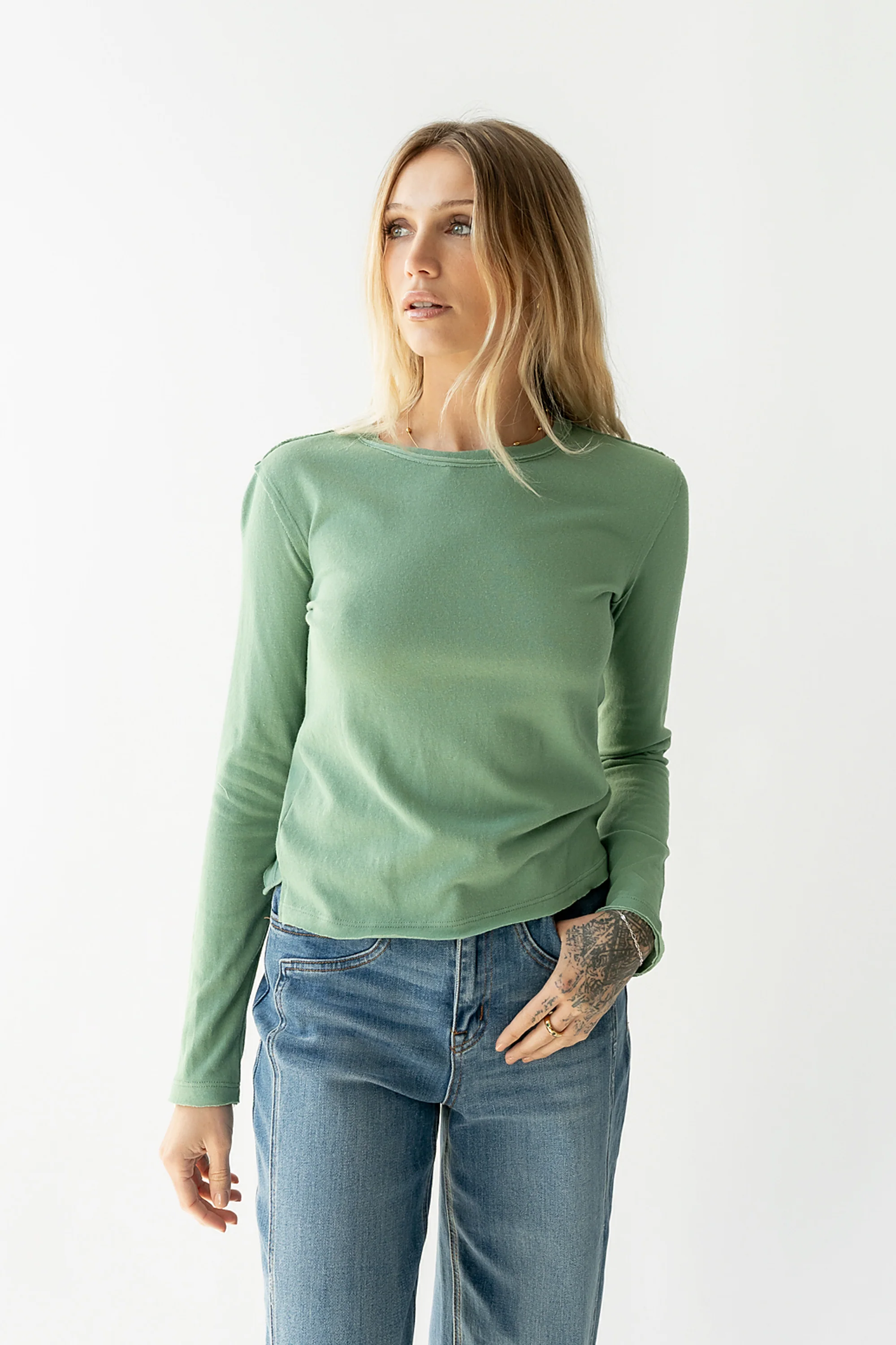 Janie Knit Top in Green - FINAL SALE - Image 4