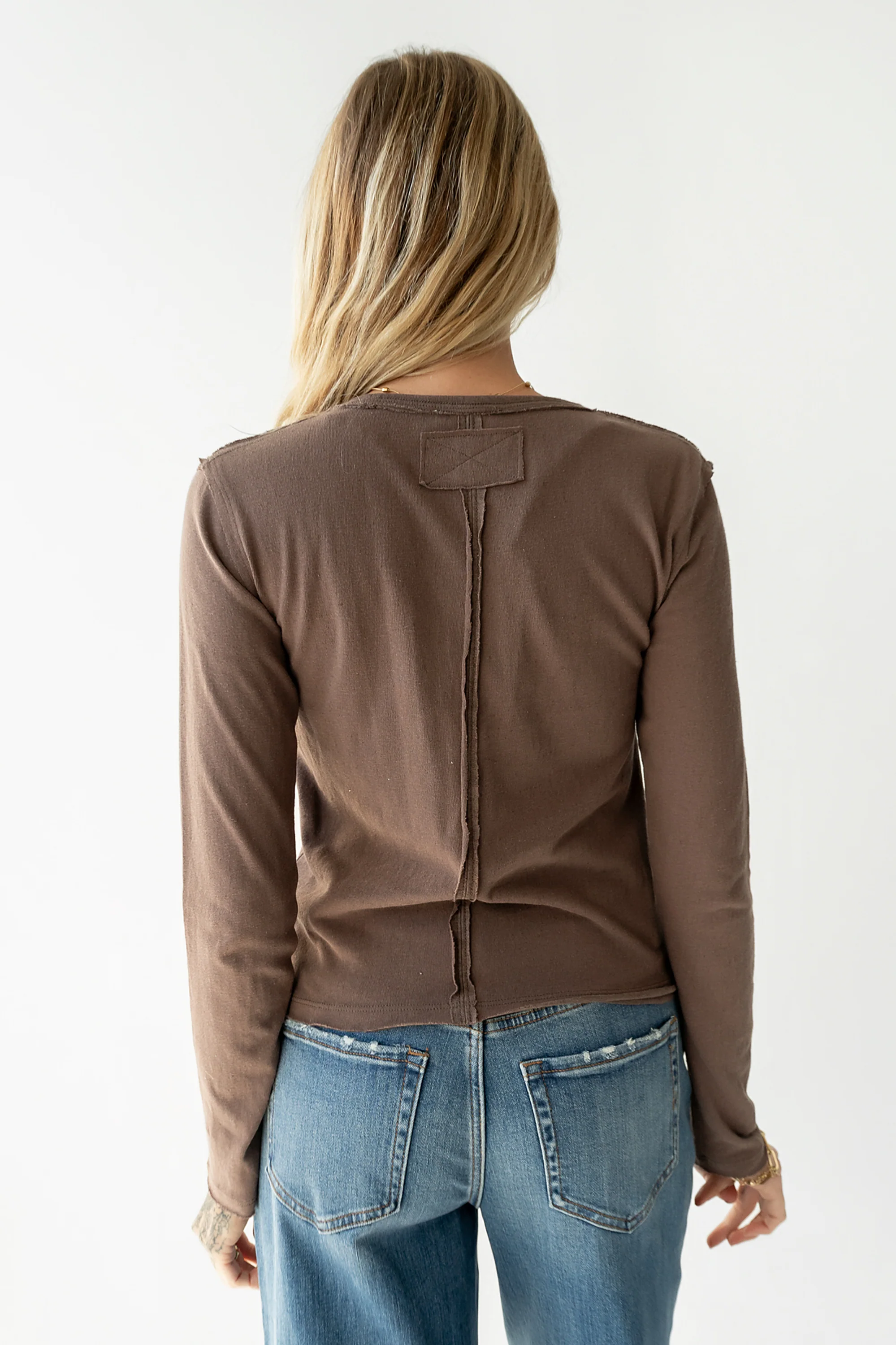 Janie Knit Top in Brown - FINAL SALE - Image 4