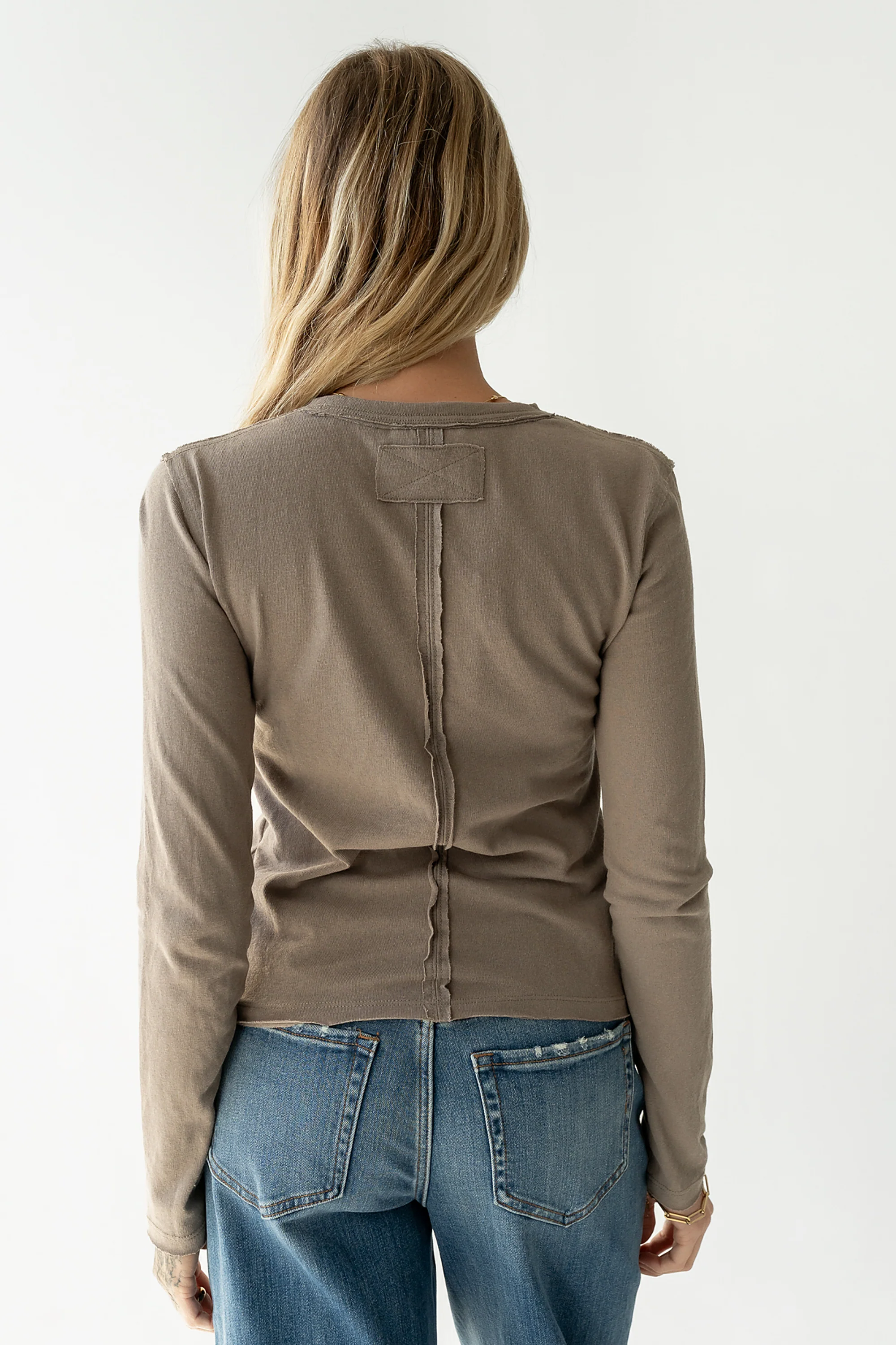 Janie Knit Top in Taupe - Image 4