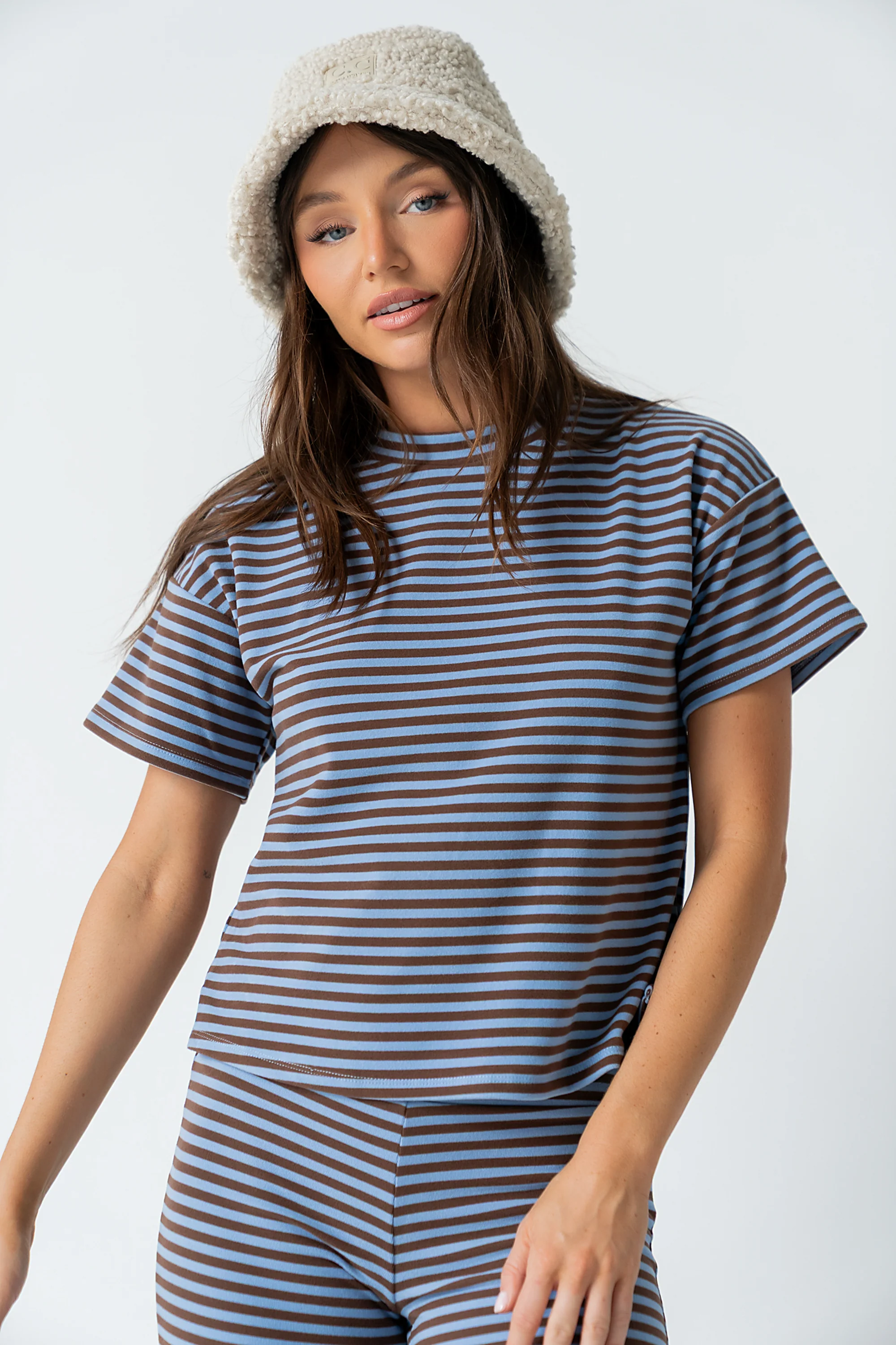 Jannet Striped Top in Blue - Image 5