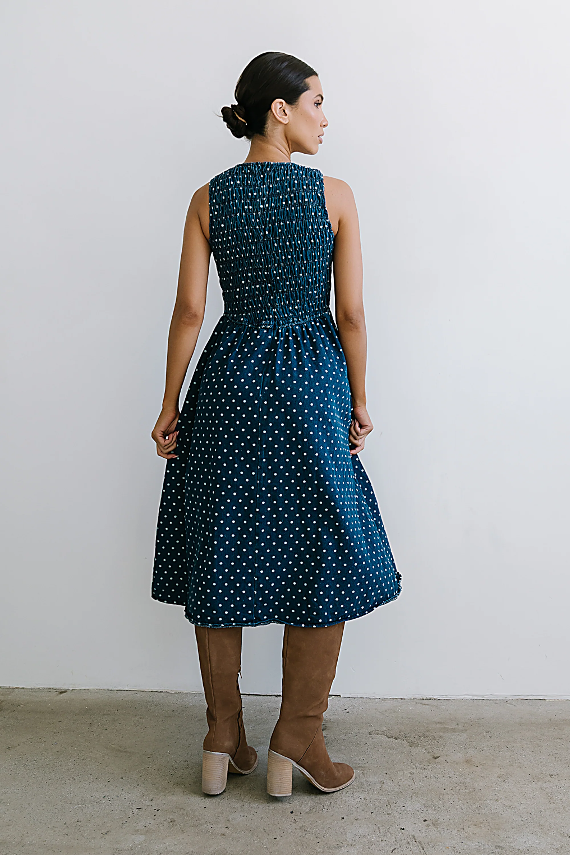 Jasmine Denim Midi Dress - FINAL SALE - Image 3