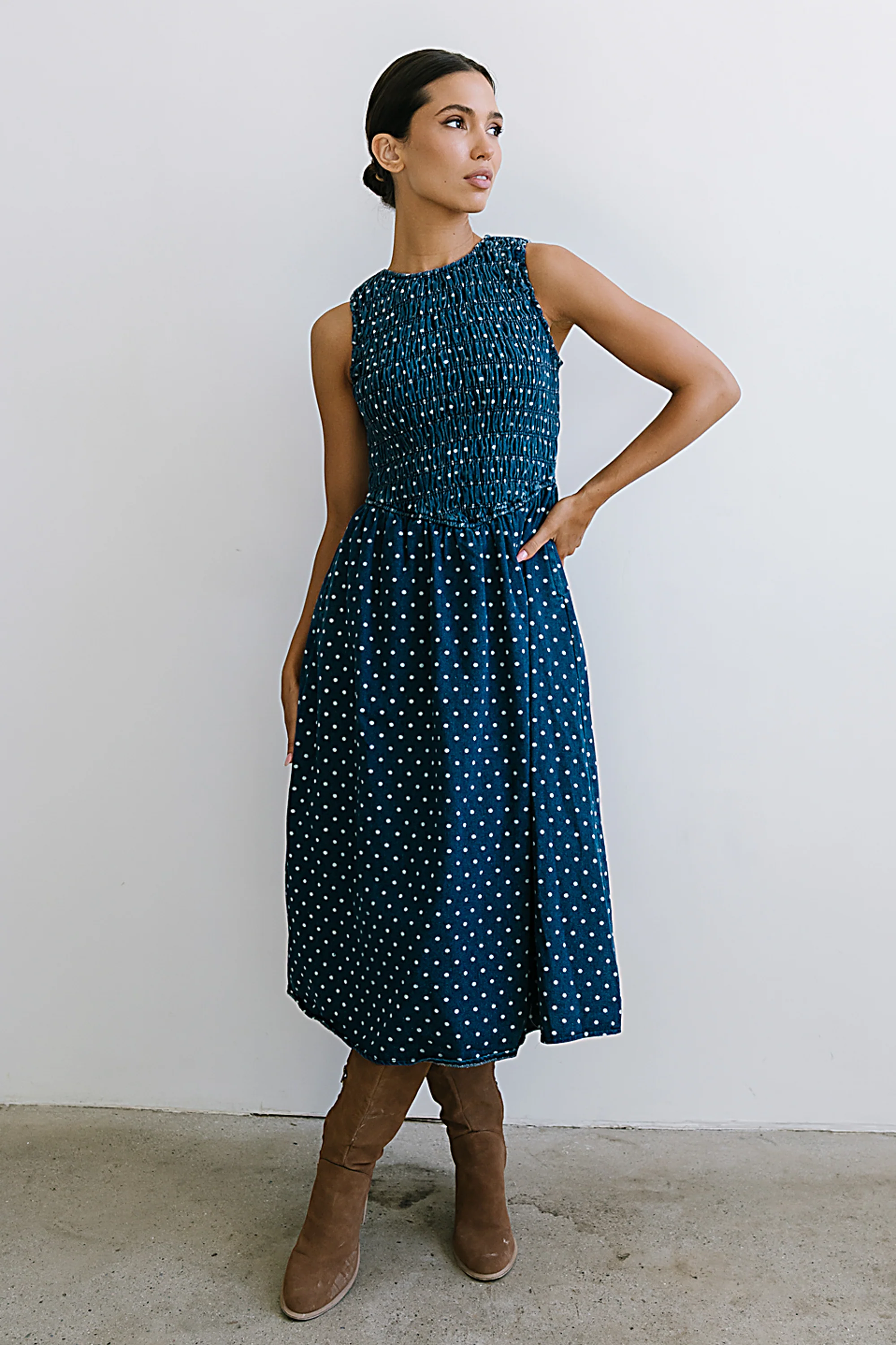 Jasmine Denim Midi Dress - FINAL SALE - Image 5