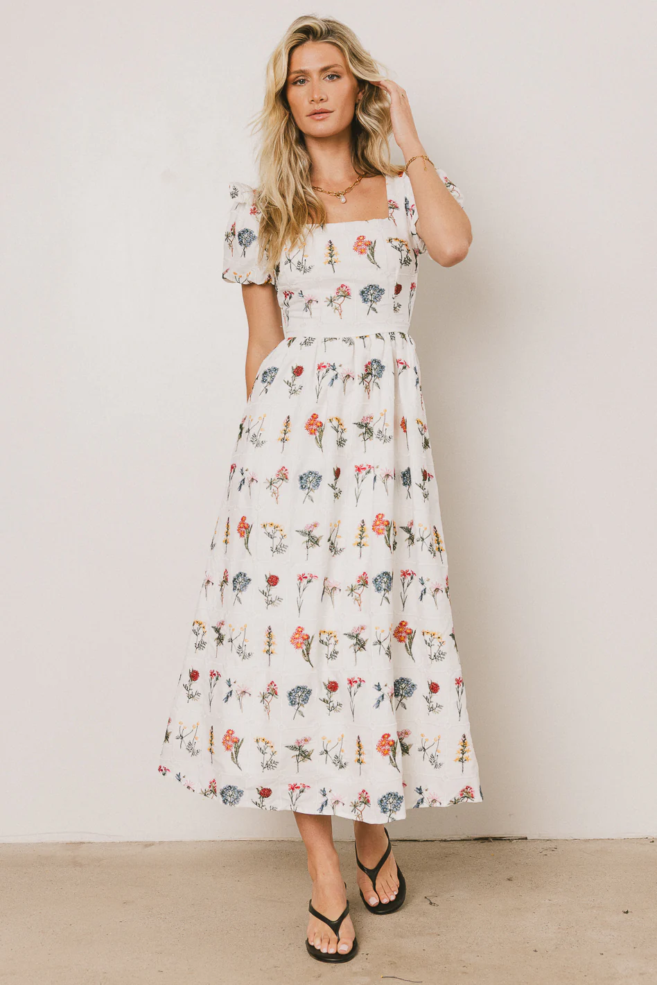 Jayce Embroidered Floral Maxi Dress - FINAL SALE - Image 6