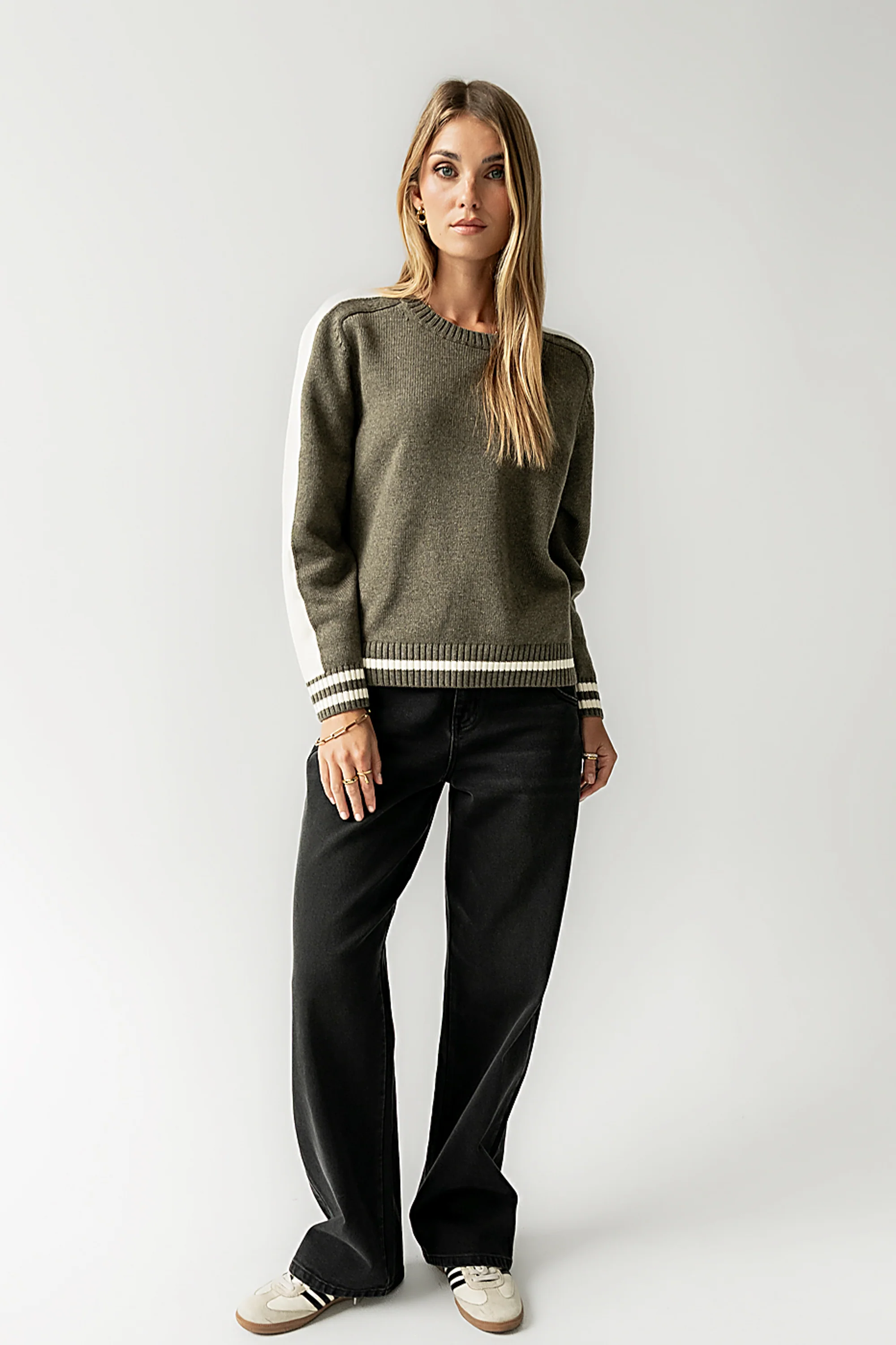 Jayce Striped Sweater in Green - Image 7