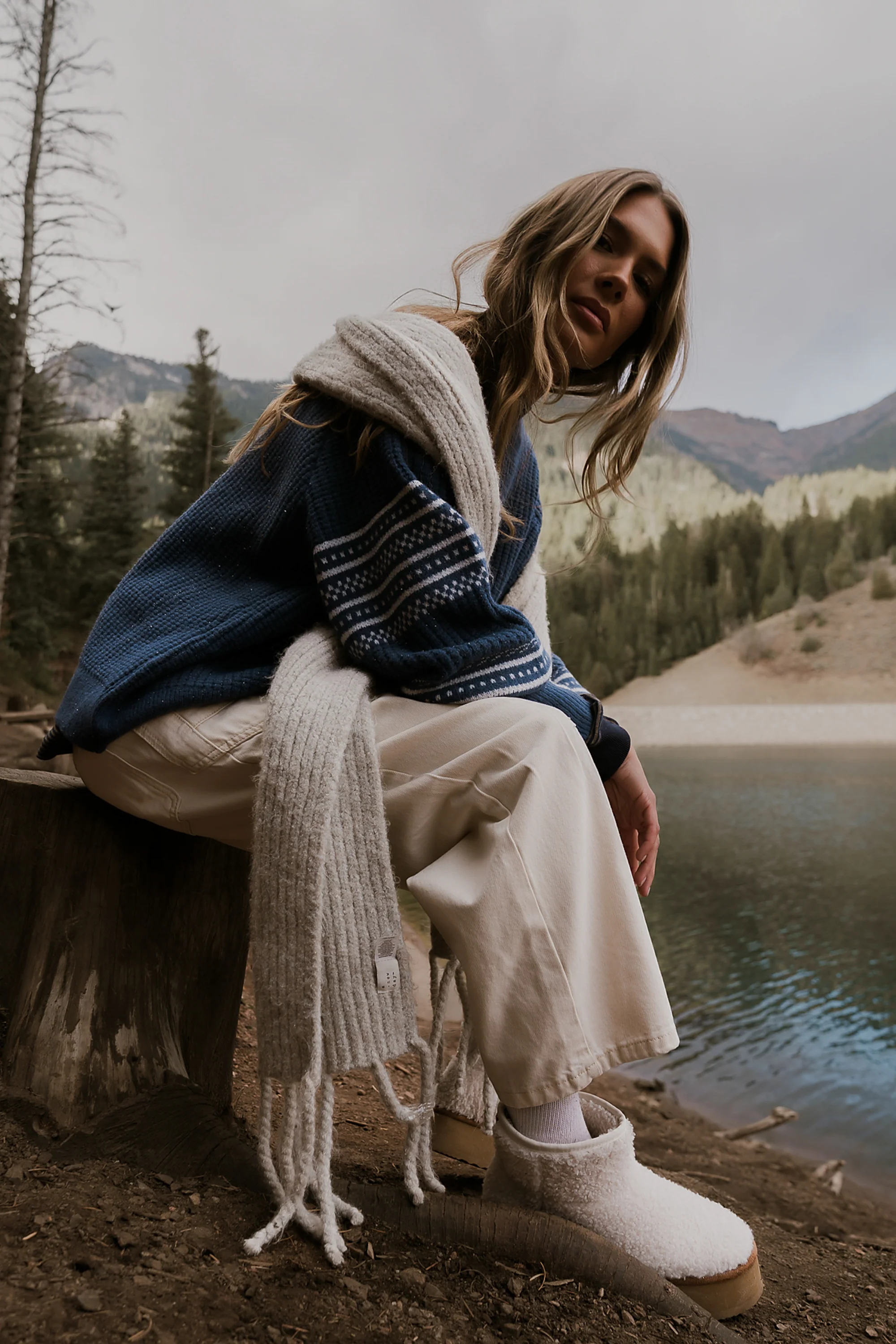 Jayda Oversized Sweater in Blue - FINAL SALE - Image 6