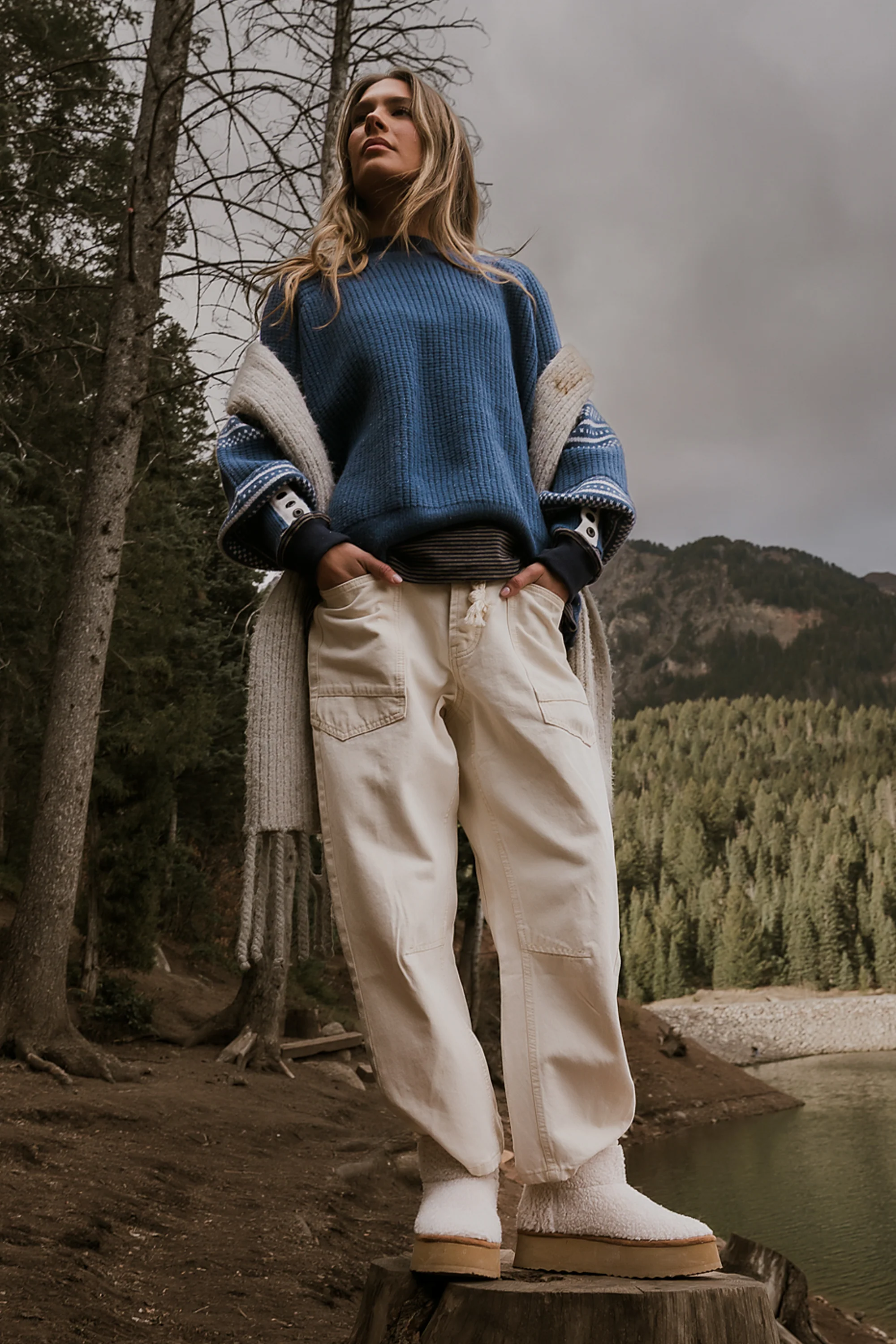 Jayda Oversized Sweater in Blue - FINAL SALE - Image 7