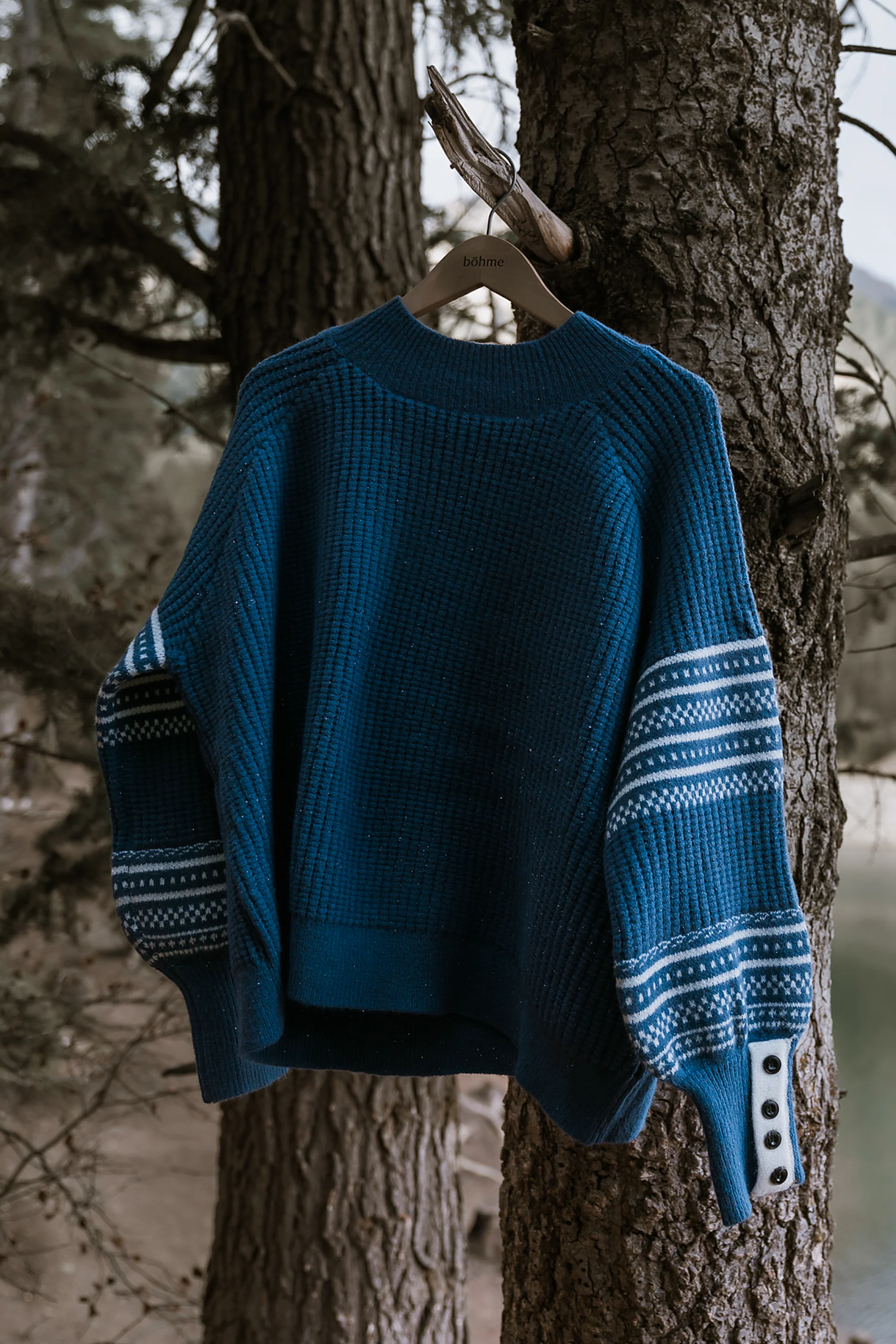 Jayda Oversized Sweater in Blue - FINAL SALE - Image 8