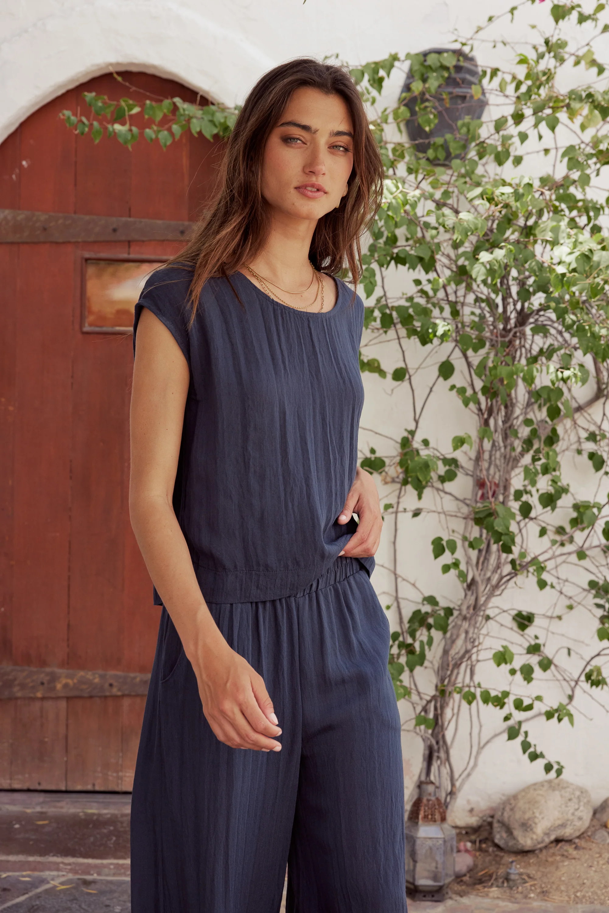 Jaylen Boxy Blouse in Navy - FINAL SALE - Image 6