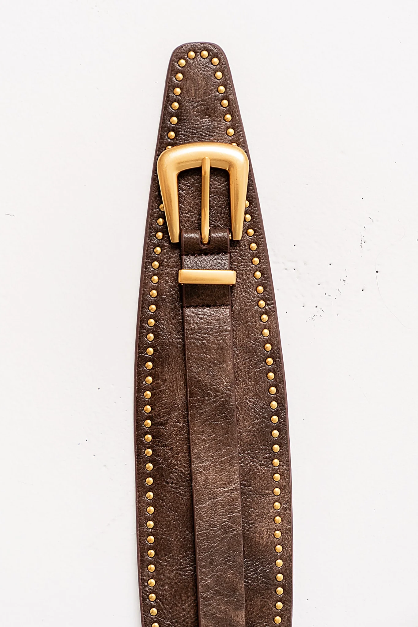 Jaylen Leather Sash Belt in Brown - Image 5
