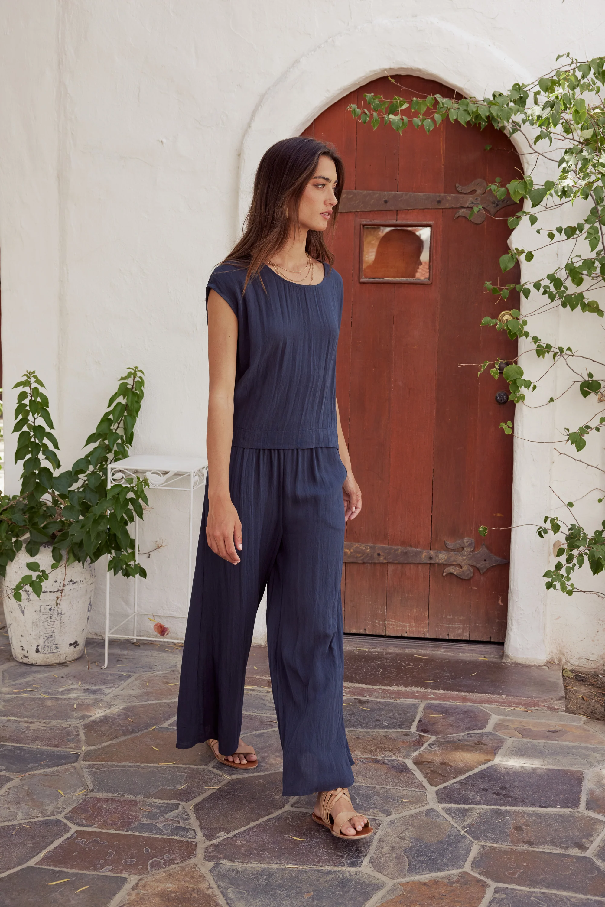 Jaylen Boxy Blouse in Navy - FINAL SALE - Image 5