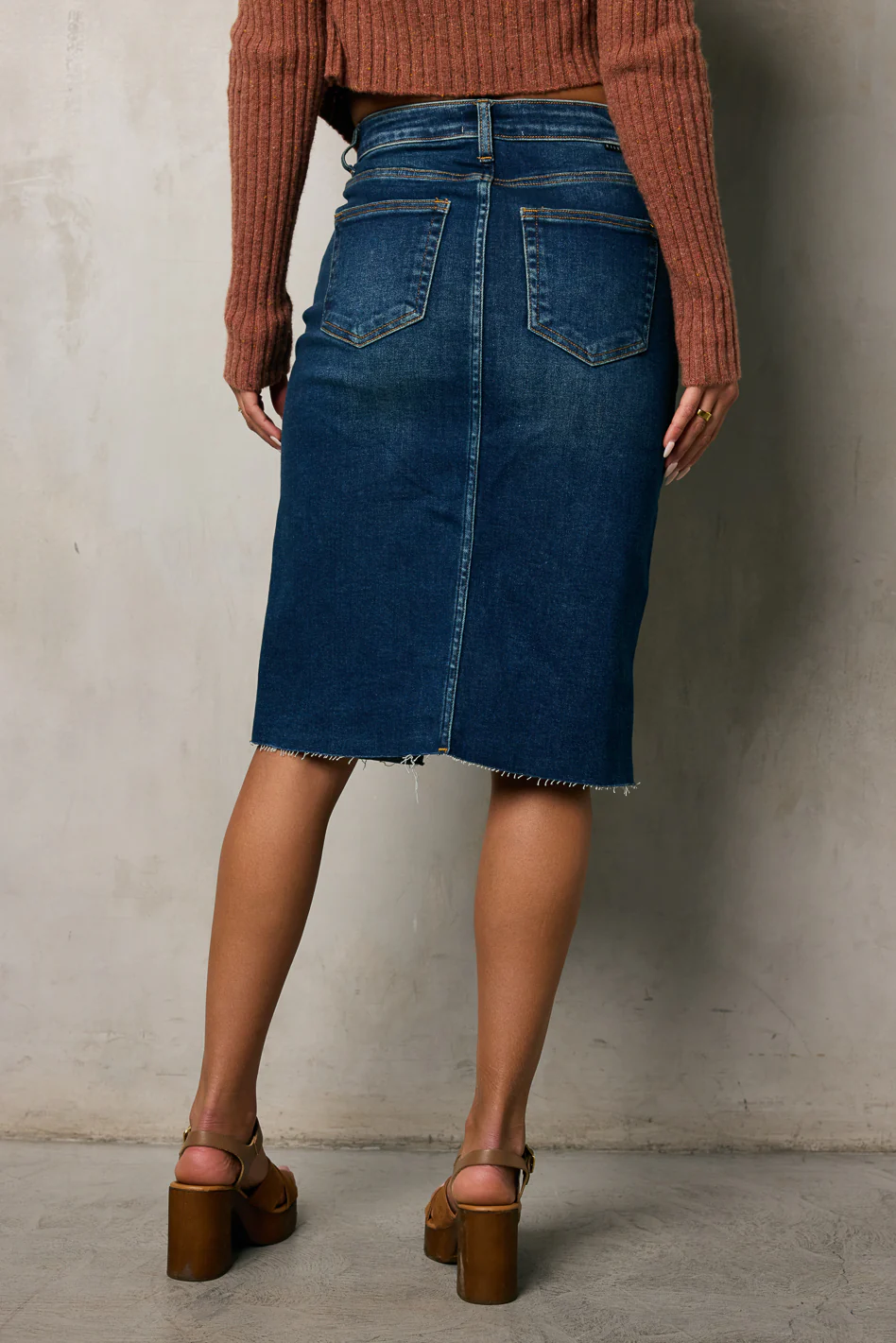 Jayna Denim Midi Skirt - FINAL SALE - Image 4