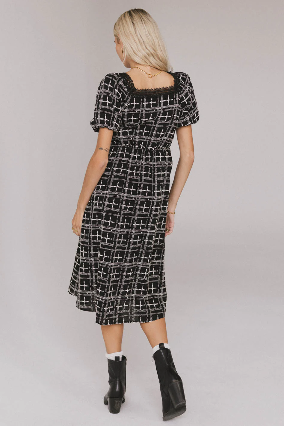 Jayne Embroidered Midi Dress - FINAL SALE - Image 6